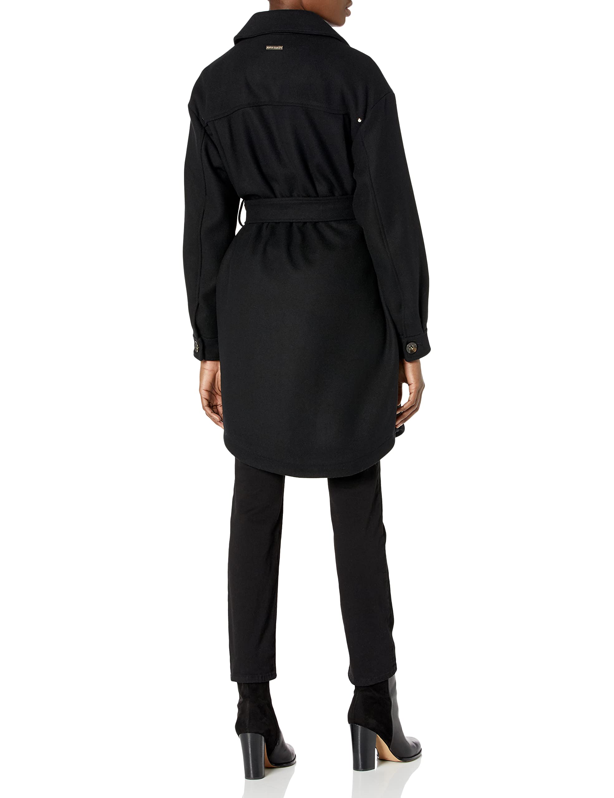 Vince Camuto Women's Belted Wool Shirt Wrap Coat - Stylish Winter Trench Coat for Office, Date Night & Fall Fashion | Warm Wool Blend Outerwear for Women