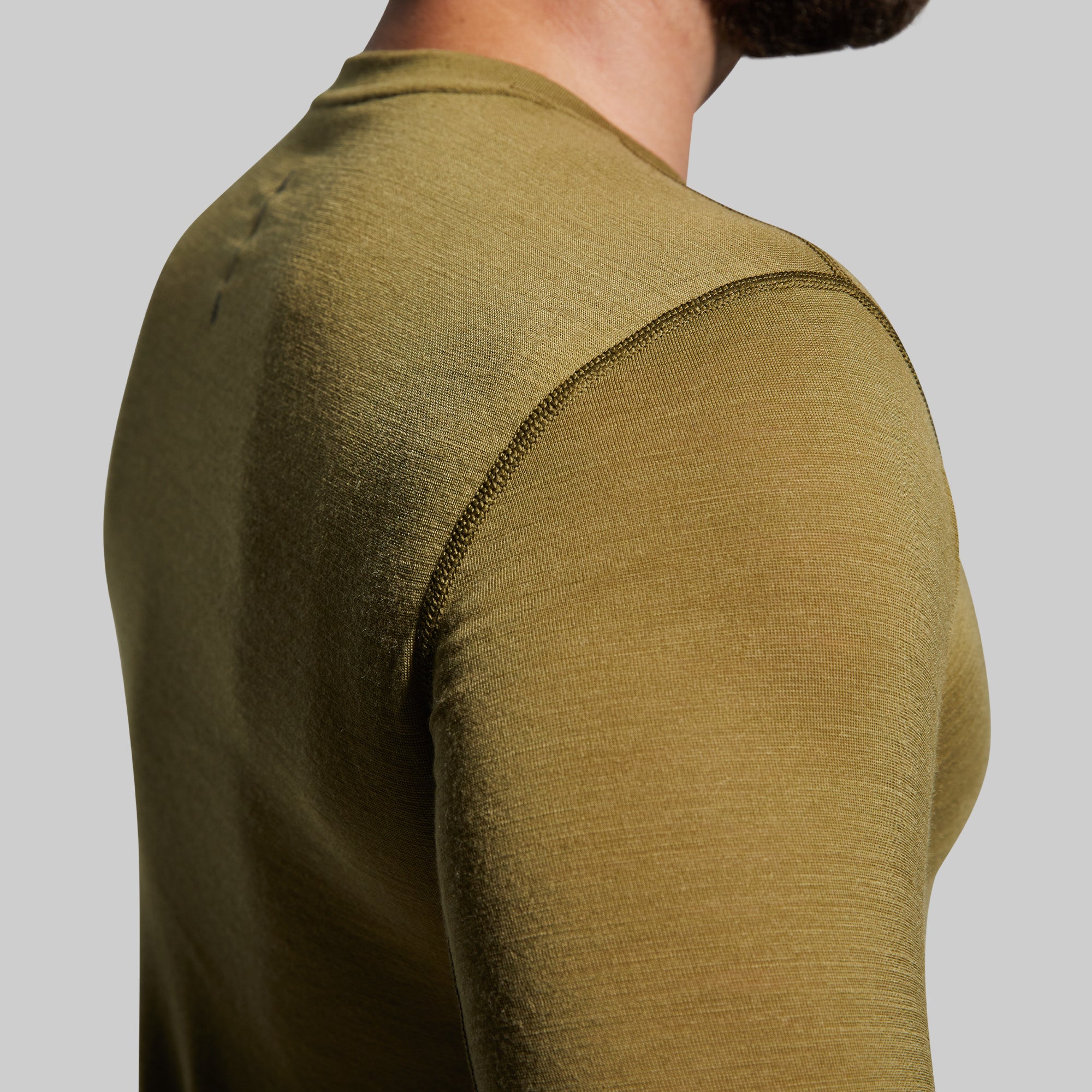 Men's Ridgeline Base Layer Top - Thermal Underwear Shirt for Cold Weather, Hiking & Outdoor Activities (Deep Moss Green)