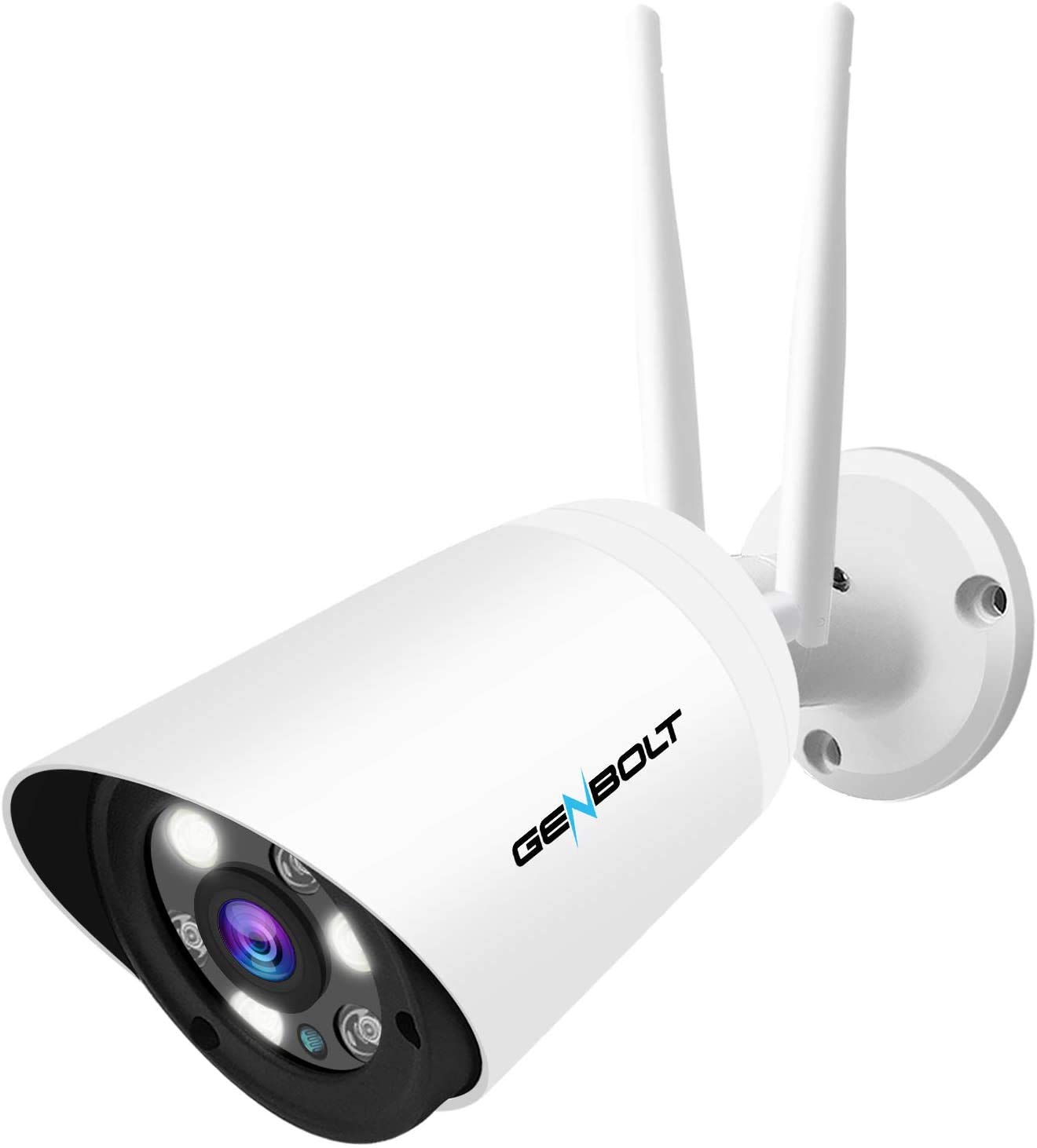 GENBOLT Outdoor WiFi Security Camera with PoE - Wireless Home Surveillance System, 110° Wide Angle Floodlight CCTV Camera for Exterior, 2.4/5GHz Dual Band IP Camera with Human Detection - Perfect for Home Security, Garage Monitoring & Backyard Protection