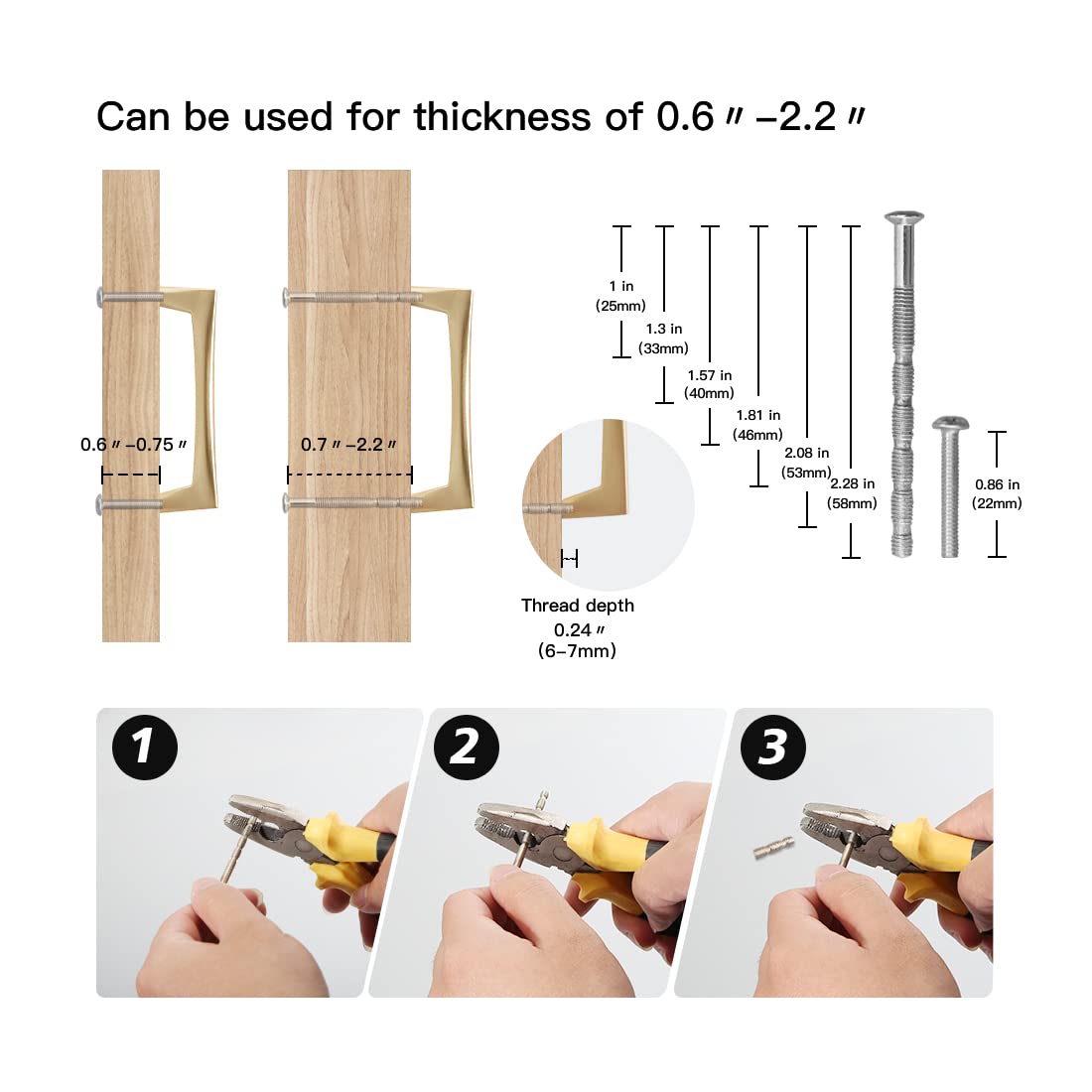 YAGU 10 Pack Brushed Gold Cabinet Pulls - 3.75 Inch Hole Center Brushed Brass Kitchen Drawer Handles - Durable Zinc Alloy Furniture Hardware for Bathroom, Cupboard, Vanity, Dresser & Closet - Perfect for Modern Home Renovation and DIY Projects