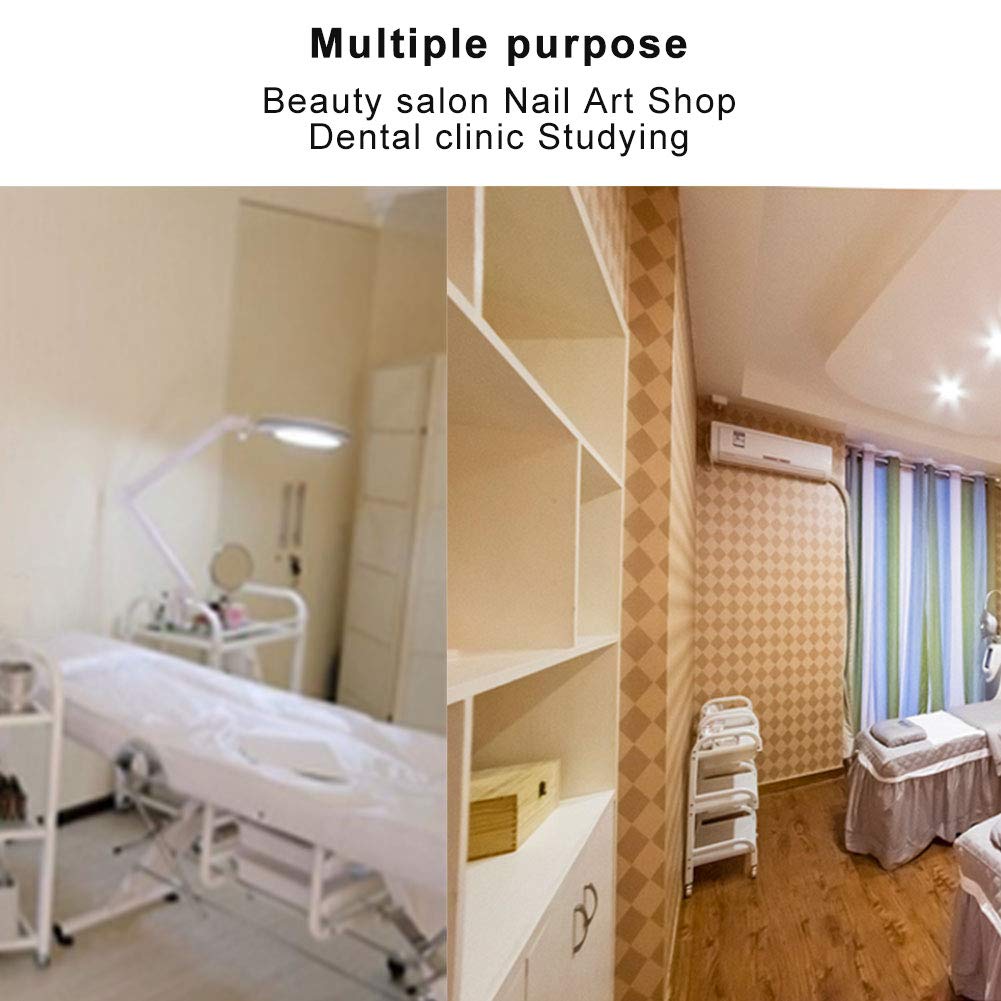 8X Vertical LED Magnifying Lamp with Cold Light - Professional Beauty & Eyecare Magnifier with Adjustable Brightness - Perfect for Makeup, Nail Art, Reading & Detailed Work