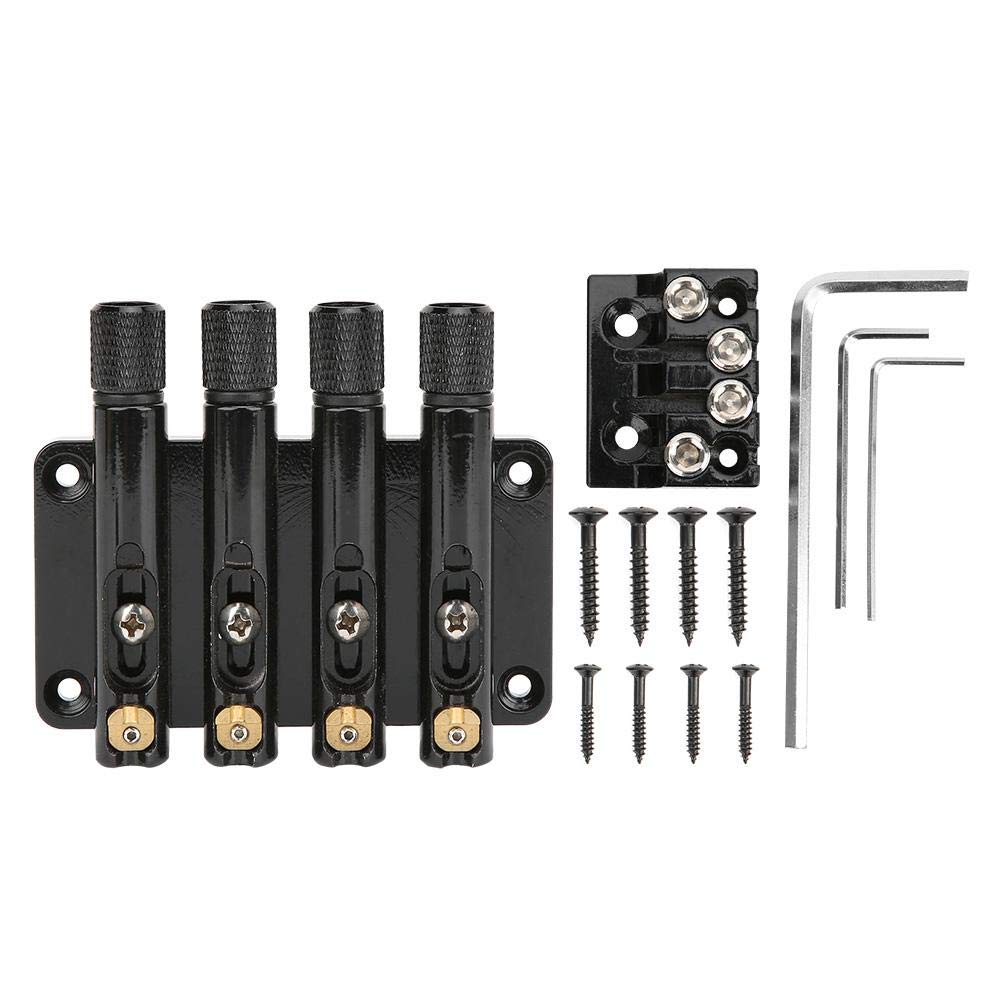 4-Strings Headless Electric Guitar Bass Bridge Saddle with Wrench & Screws Kit - Replacement Part for DIY Guitar Repair & Upgrade - Perfect for Bass Players & Luthiers