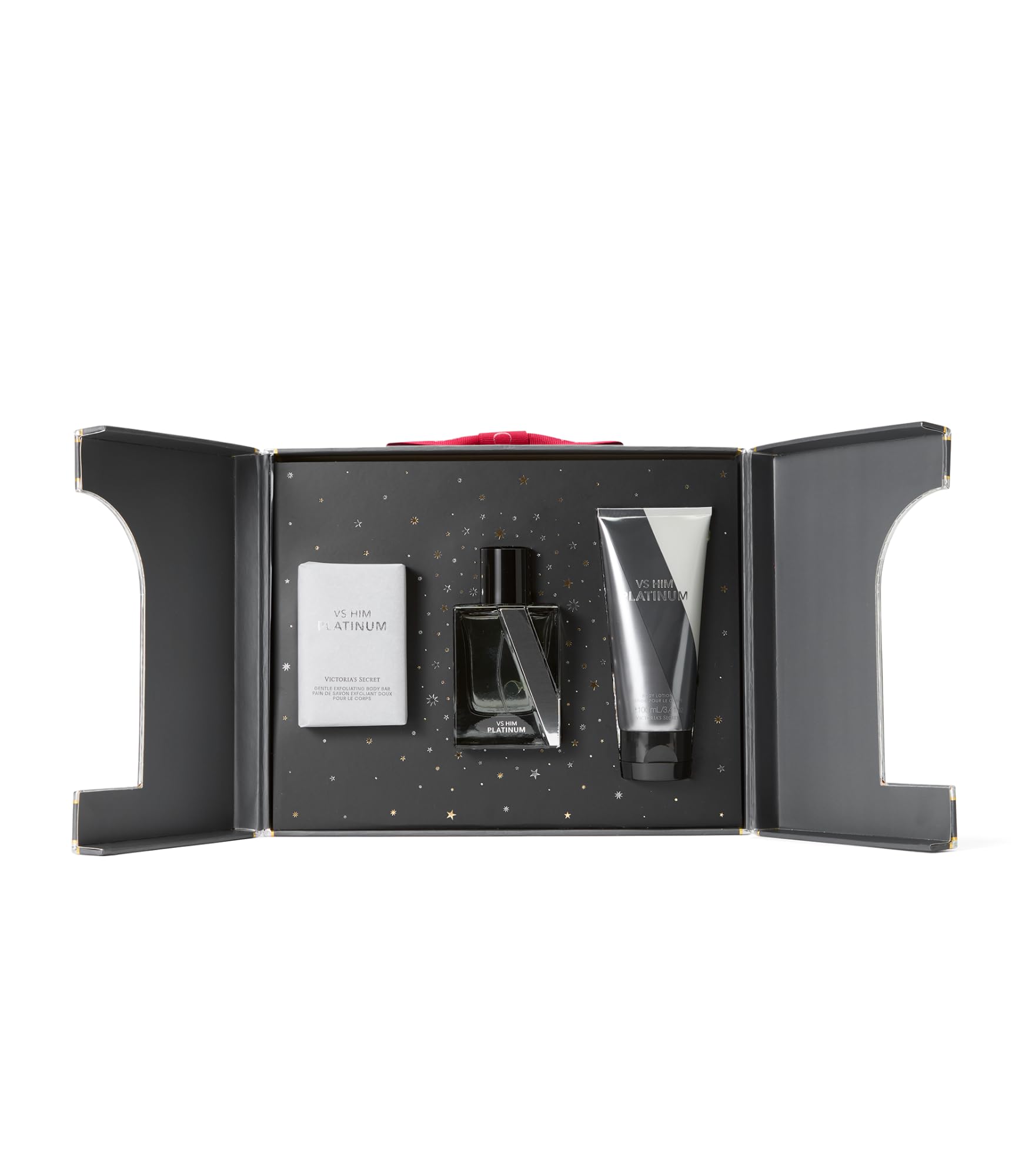 Victoria's Secret Platinum 3-Piece Luxury Fragrance Gift Set for Men - 1.7 oz Cologne, Travel Lotion & Body Bar - Perfect for Gifts, Travel & Special Occasions