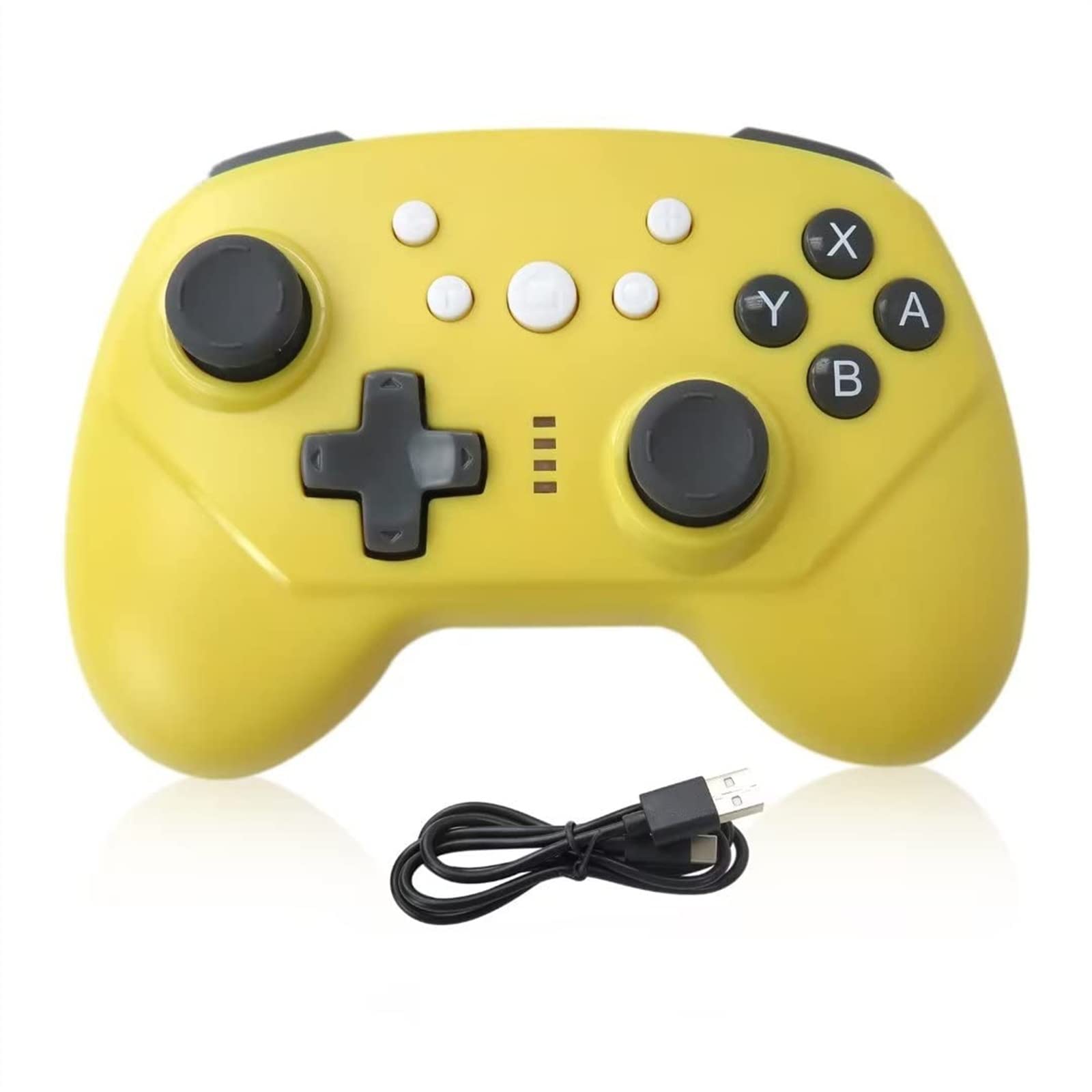 Wireless Bluetooth Gamepad Pro Controller for Nintendo Switch & Switch Lite - Compatible with Android, PC - Turbo, Gyro, Dual Vibration (Yellow) - Perfect for Gaming, Streaming & Multiplayer Sessions