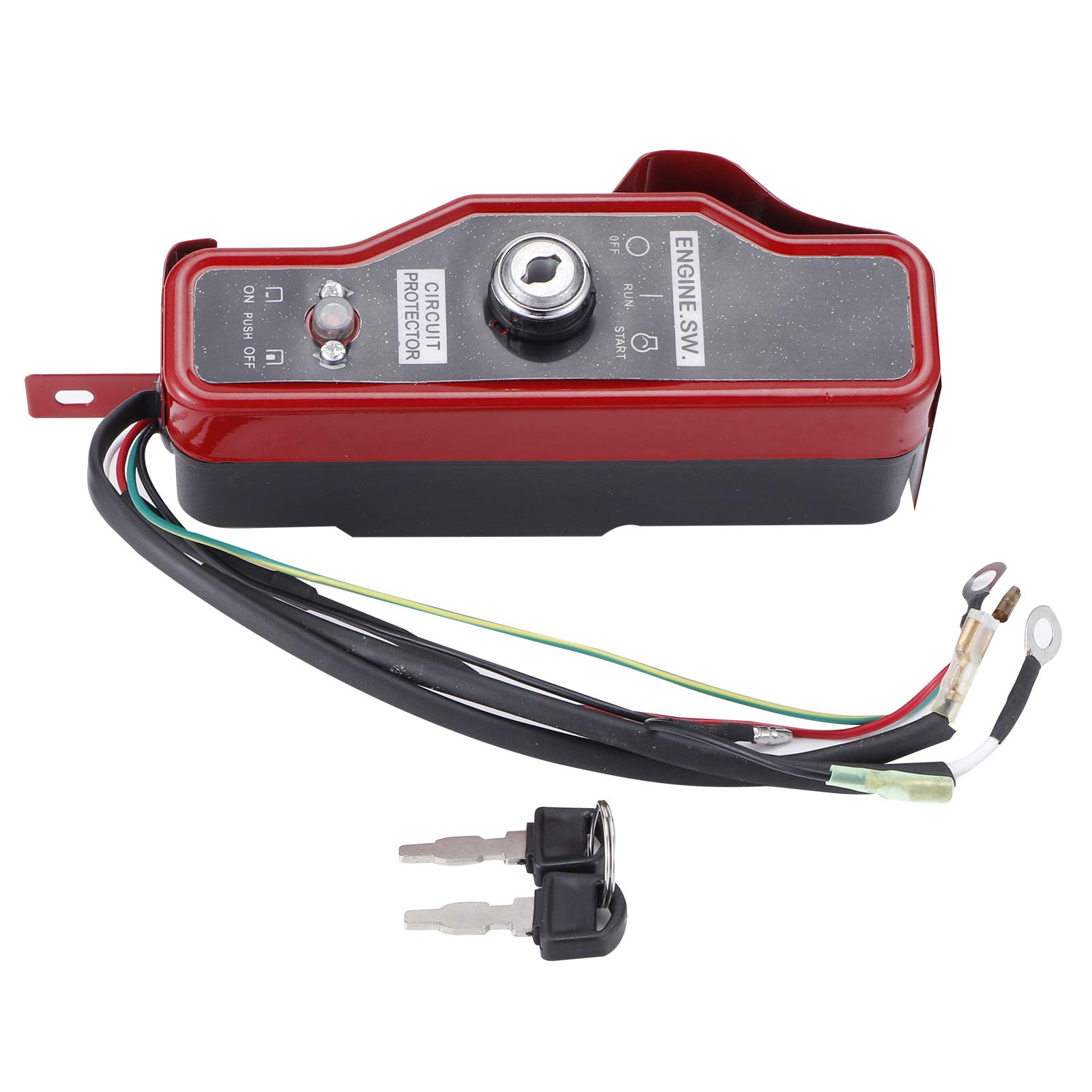 Gasoline Generator Ignition Switch Box with Keys - Compatible with 188F, GX390, 190F, GX420, 192F Engines | Replacement Part for Generator Maintenance & Repair | Perfect for Home Backup Power, Construction Sites & Outdoor Events
