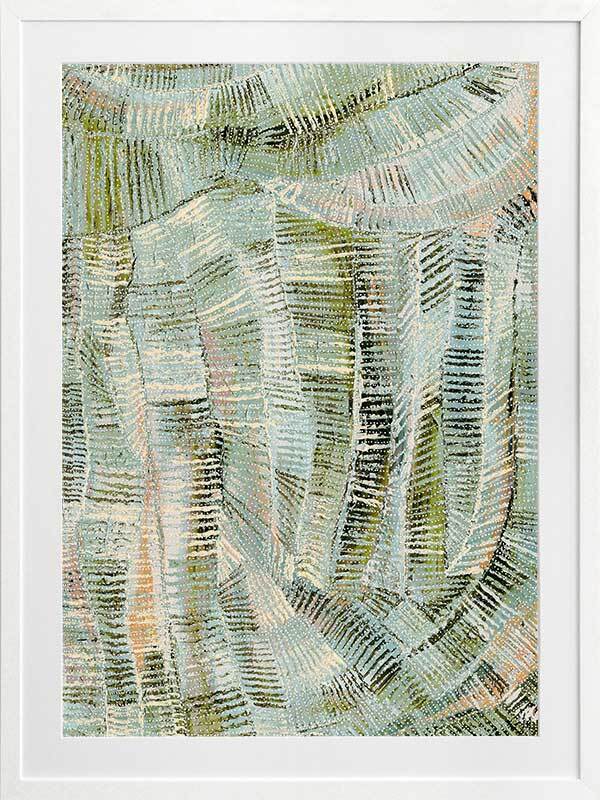 Dhala Bu Nya Green Framed Art Print - Modern Botanical Wall Decor for Living Room, Bedroom & Office - Perfect for Home Decor & Gifts