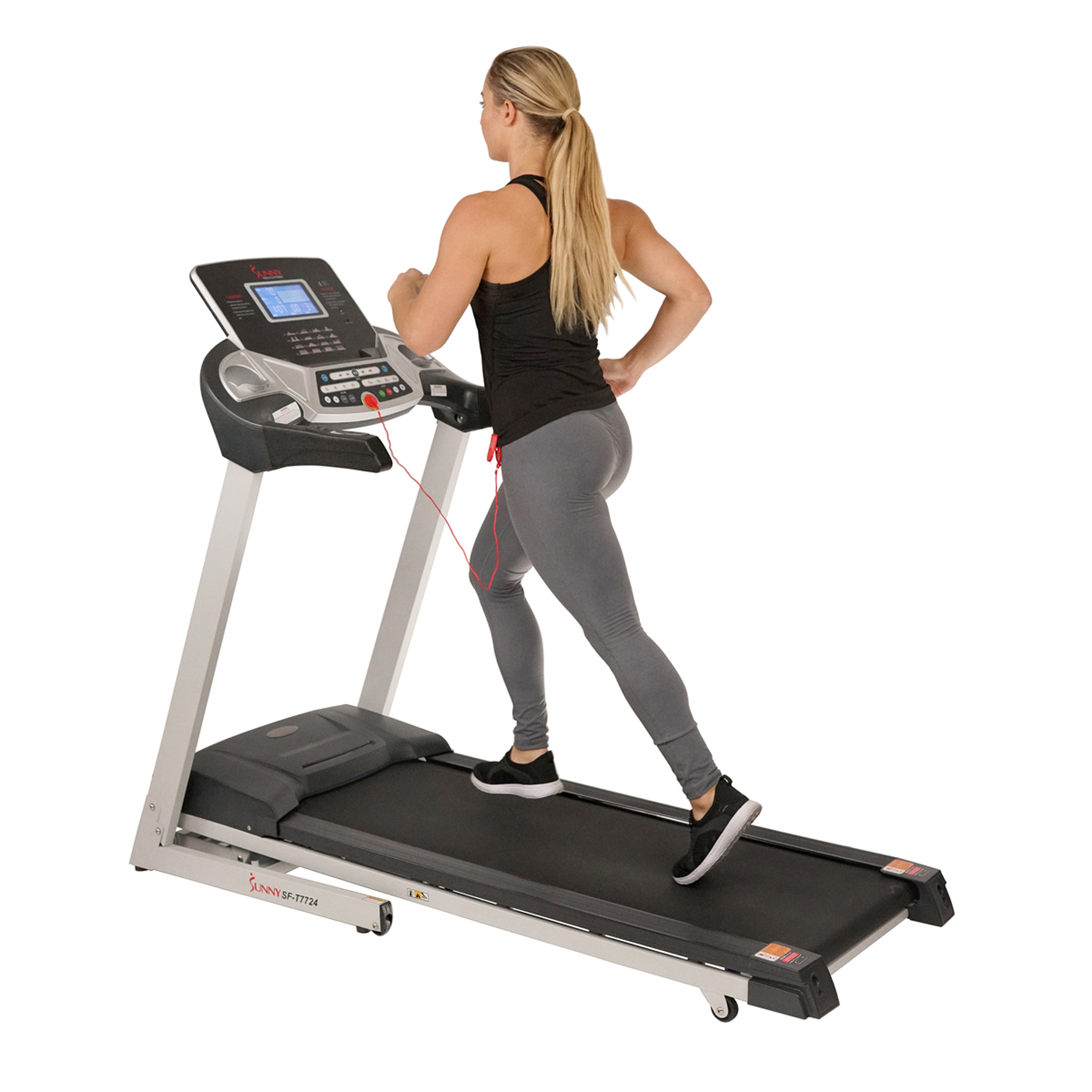 Energy Flex Motorized Treadmill with Automatic Incline - Home Gym Cardio Equipment for Running & Walking Workouts - Perfect for Small Spaces & Home Fitness