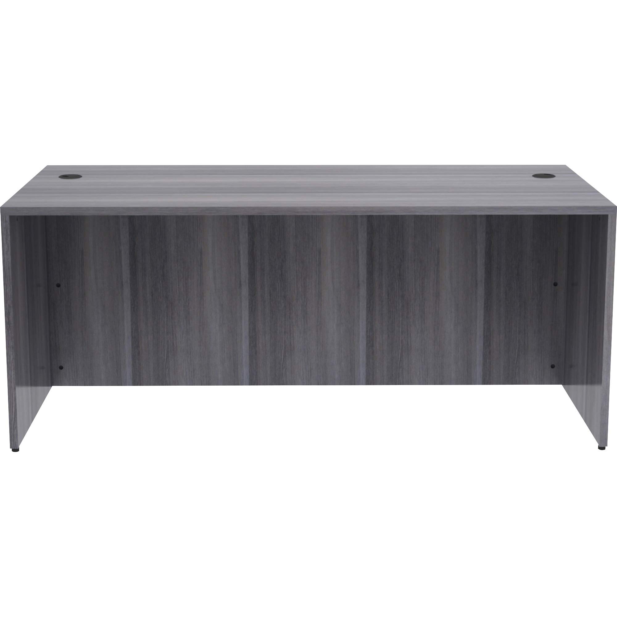 Lorell LLR69550 Weathered Charcoal Laminate Desking Shell - Modern Office Desk for Home & Business Workspaces - Perfect for Small Spaces, Remote Work & Professional Environments
