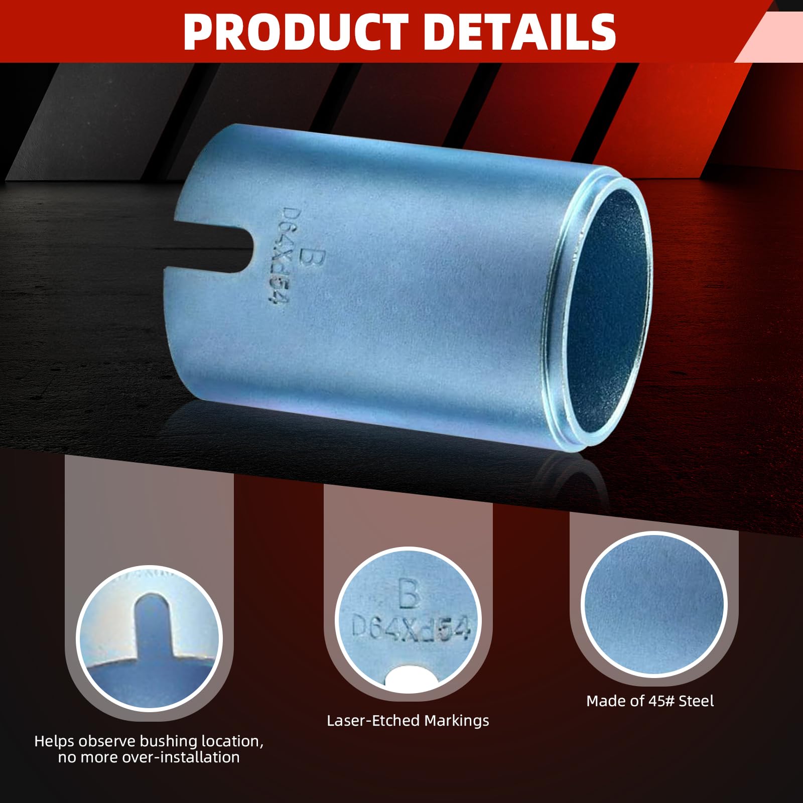 Universal Press and Pull Sleeve Kit - Bushing Bearings and Seals Removal & Installation Tool Set for Automotive, Motorcycle, and Machinery Repair (Workshop & DIY Use)