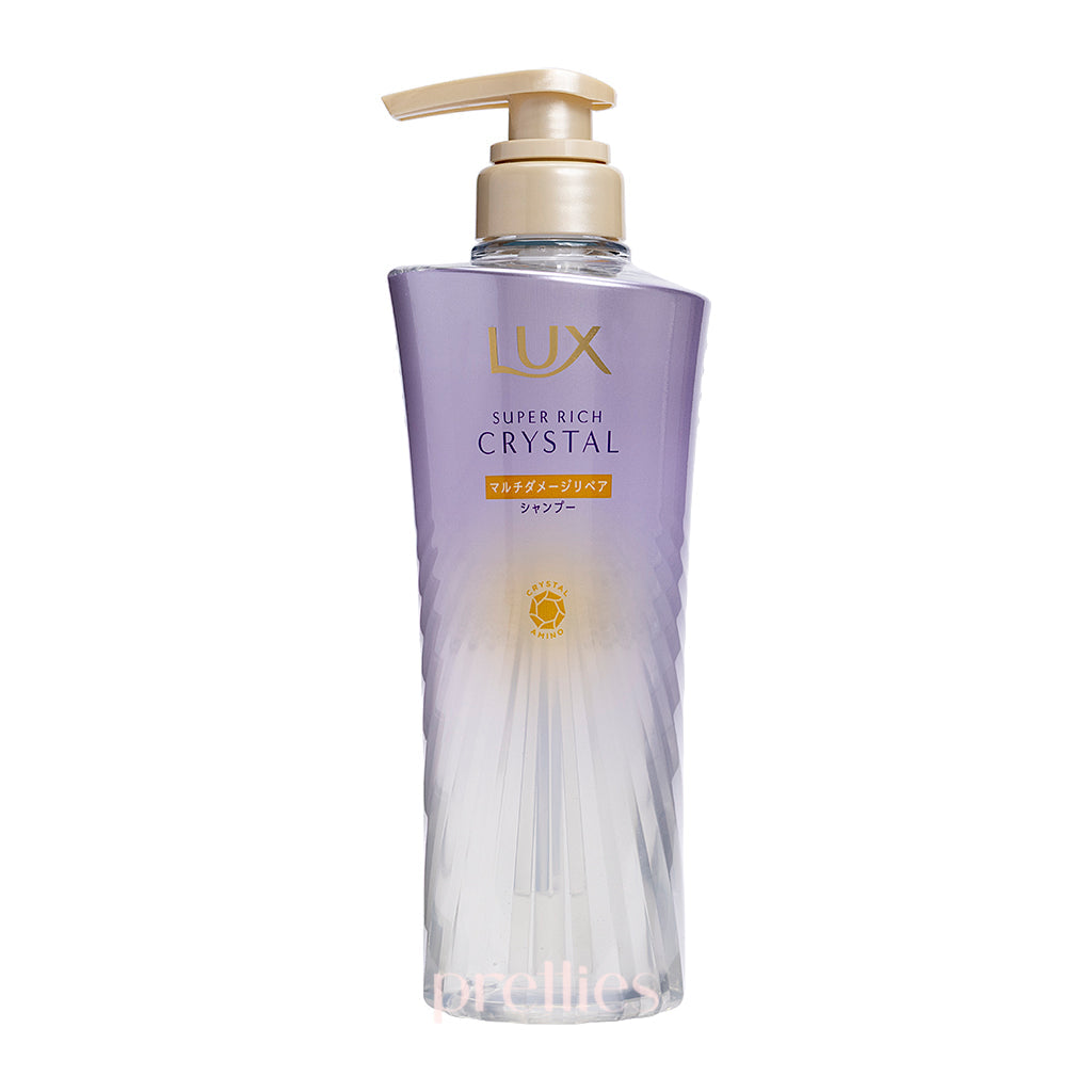 Lux Super Rich Crystal Multi Damage Repair Shampoo 450g - Restores Dry, Damaged Hair for Smooth & Shiny Results - Perfect for Daily Hair Care & Salon-Quality Treatment at Home