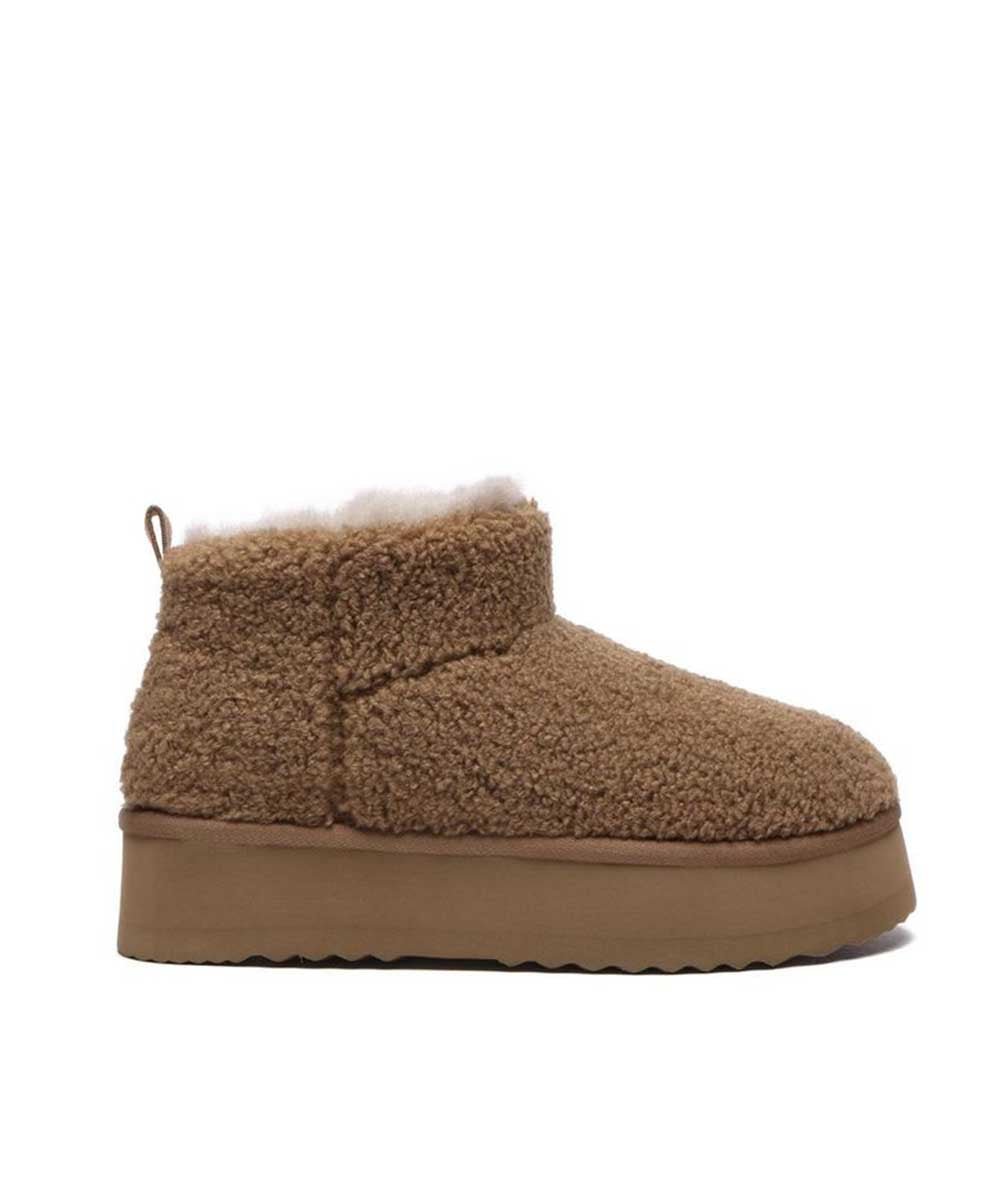 Women's Ultra Platform Curly Boots - Chunky Heel Winter Ankle Boots for Women | Fashionable & Comfortable | Perfect for Casual Outings, Date Nights & Office Wear