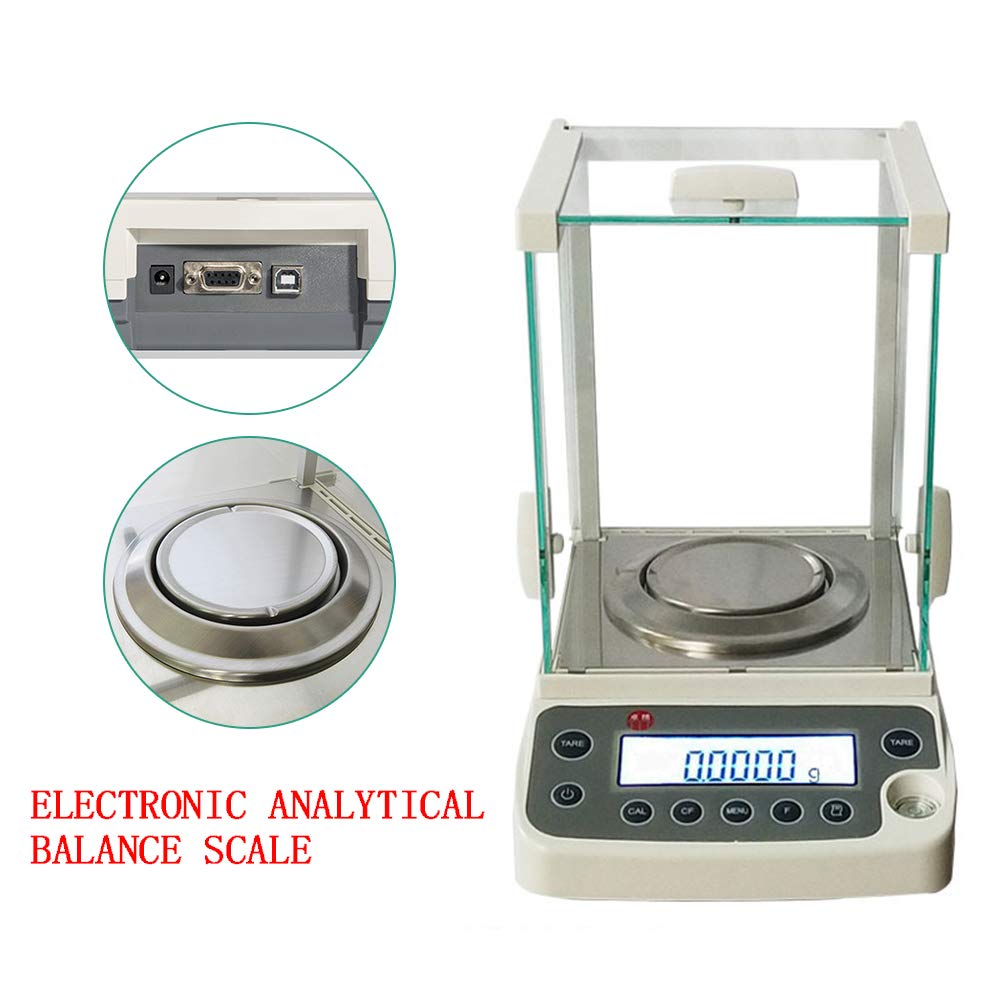 Precision Lab Digital Analytical Balance 120g x 0.1mg with Dust Cover, Percentage Weighing & Counting Functions | Shockproof Design, Super Polar Sensor, USB Connectivity | Ideal for Jewelry, Pharmaceuticals & Scientific Research