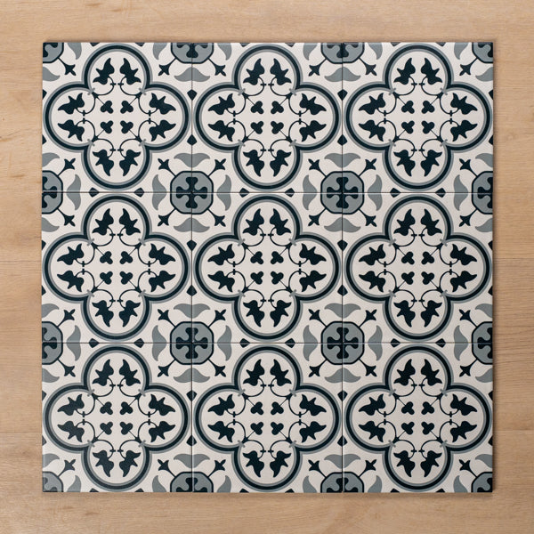 Airlie Mid Blue Matt Cushioned Edge Porcelain Tile 200x200mm - Non-Slip Bathroom & Kitchen Flooring for Home Decor