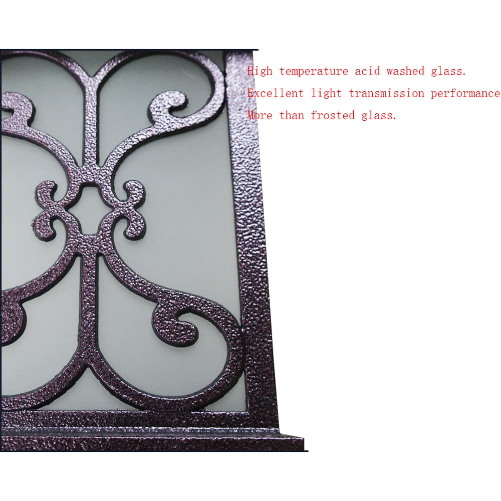 Solar Post Lantern Light - Waterproof Outdoor LED Square Fence Lamp for Garden, Courtyard, Porch & Terrace | European Style Solar Powered Decorative Pillar Lighting for Gates, Pathways & Landscape Accents
