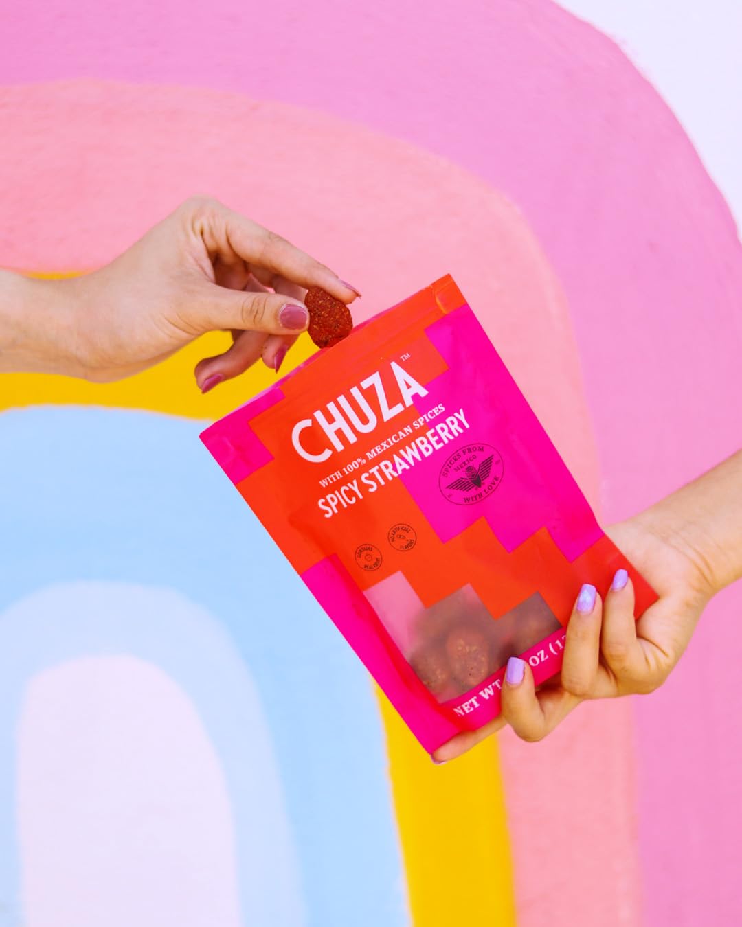 Spicy Dried Strawberries with Chili - 2 Pack | Mexican Candy Snacks for Adults & Kids | Natural Dehydrated Strawberries | Perfect for Parties, Movie Nights & Lunchbox Treats