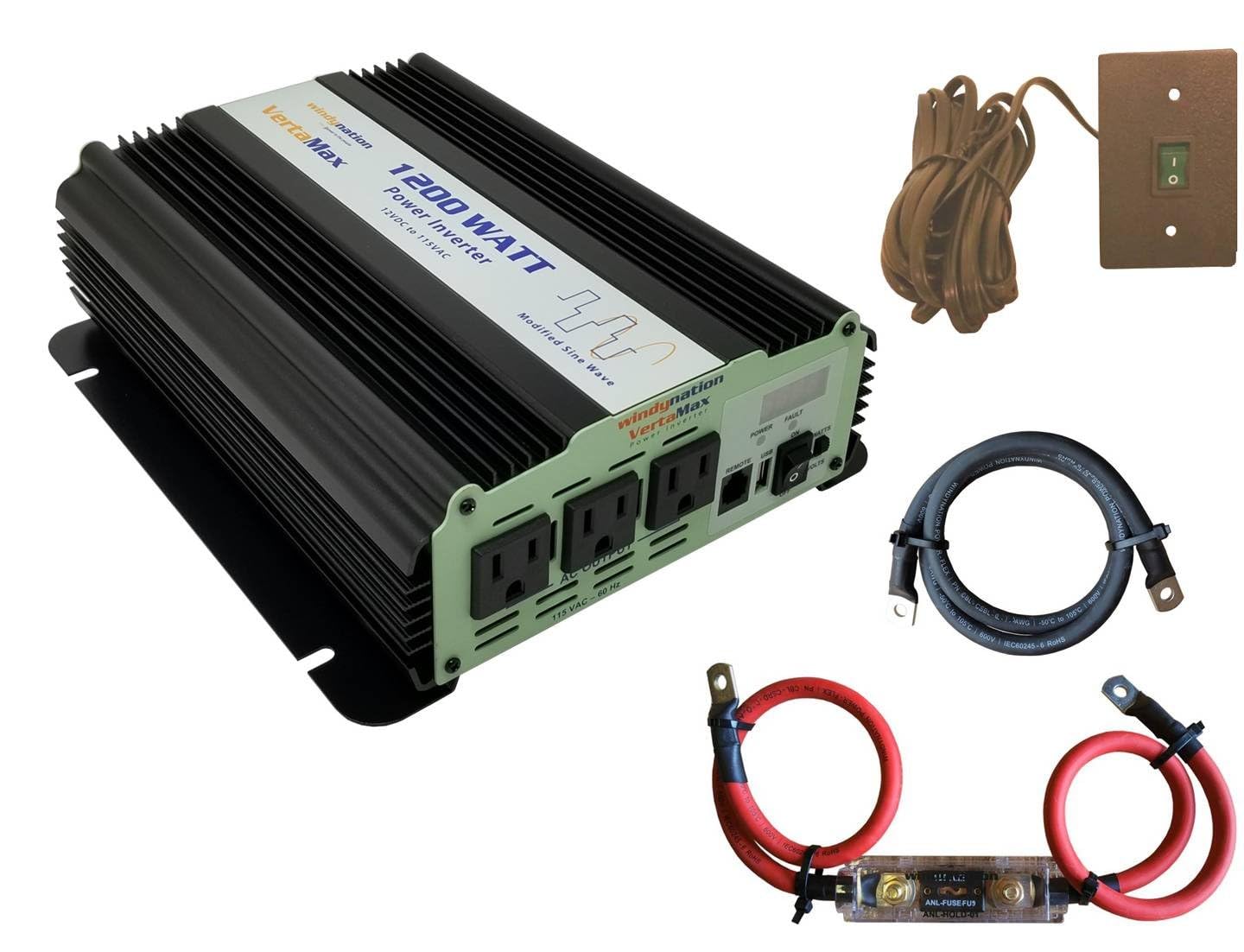 500W Modified Sine Wave Power Inverter with LCD Display & Dual USB Ports - Car, RV, Truck, Boat & Home Backup Power Supply for Electronics, Appliances & Emergency Use