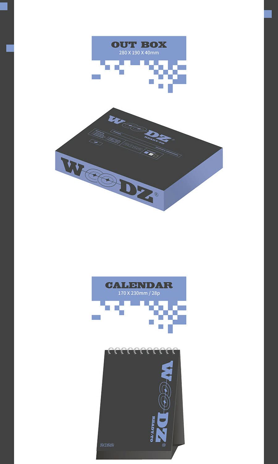 WOODZ 2022 SEASON'S GREETINGS K-POP Merchandise Set - Calendar, Photo Card Diary, Folded Poster, Stickers, Post Cards & Pop-up Card - Perfect for K-POP Fans Collection, Room Decor & Gift Giving