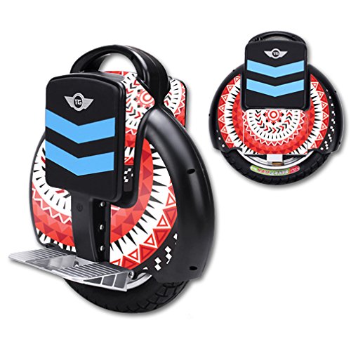 MightySkins Protective Skin Wrap Sticker for TG-F3 Self-Balancing Electric Unicycle Scooter - Red Aztec Design | Durable Vinyl Cover for Commuting & Urban Travel