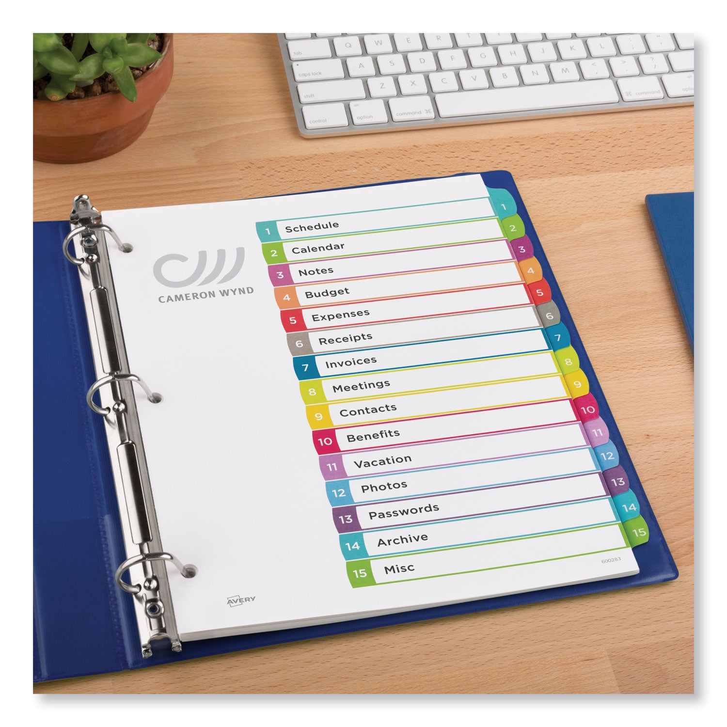 Avery Customizable TOC Ready Index Multicolor Tab Dividers - 15 Tabs (1-15), 11