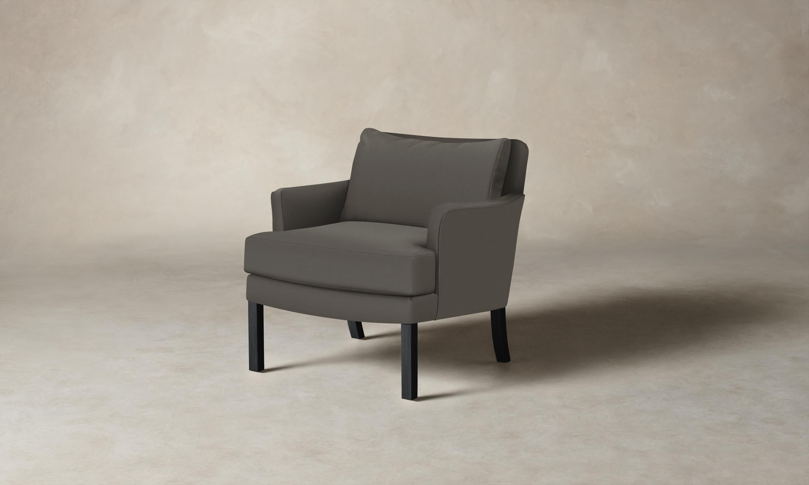 Premium Pebbled Leather Kaye Chair in Ash - Stylish and Comfortable Seating for Home Office, Living Room, or Study