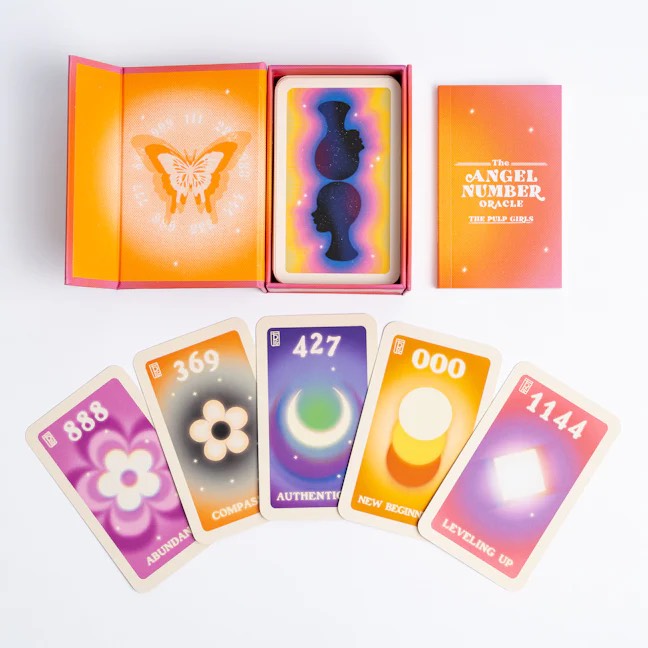 Angel Number Oracle Cards by The Pulp Girls - Divine Guidance Deck for Spiritual Awakening, Numerology Readings & Daily Inspiration