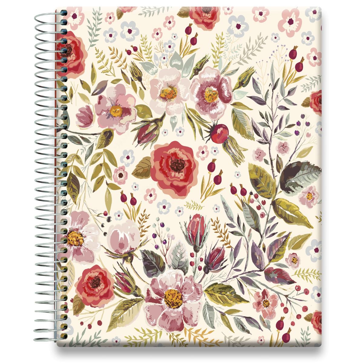 Tools4Wisdom 2025-2026 Academic Planner with April Start - 8.5x11 Inch Hardcover Weekly Monthly Daily Organizer - Autumn Floral Design - Perfect for Students, Teachers & Professionals - School, Office & Home Use