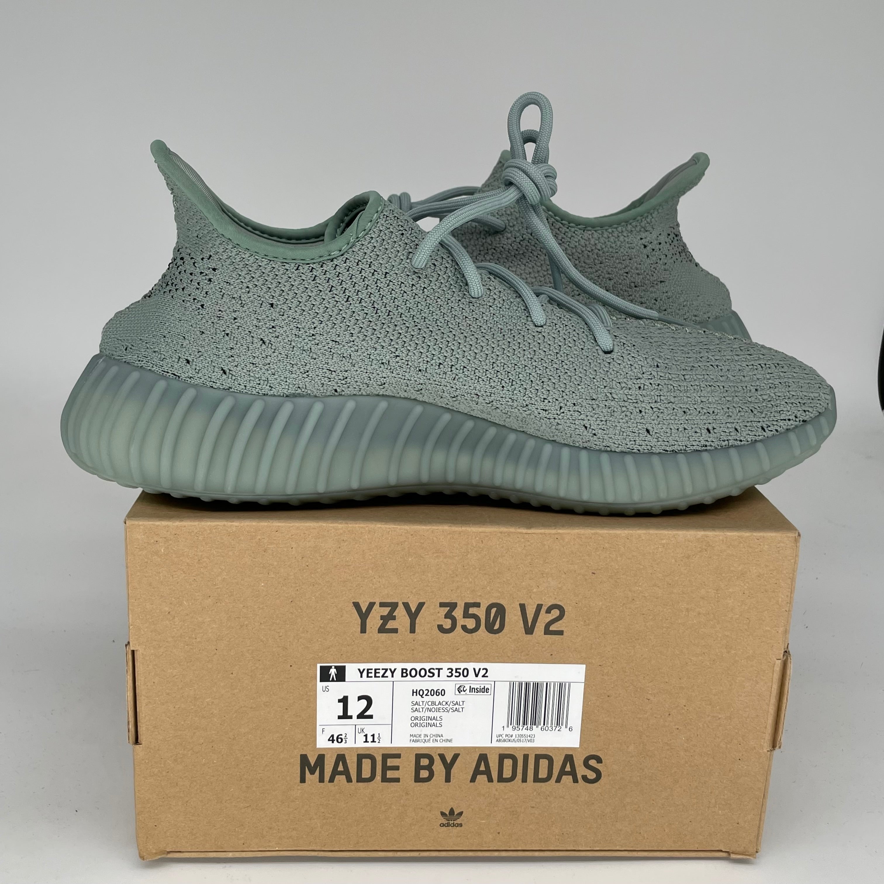 Adidas Yeezy Boost 350 V2 Salt Sneakers - Men's Size 12 (HQ2060) | Comfortable Running Shoes for Gym, Workout & Casual Wear