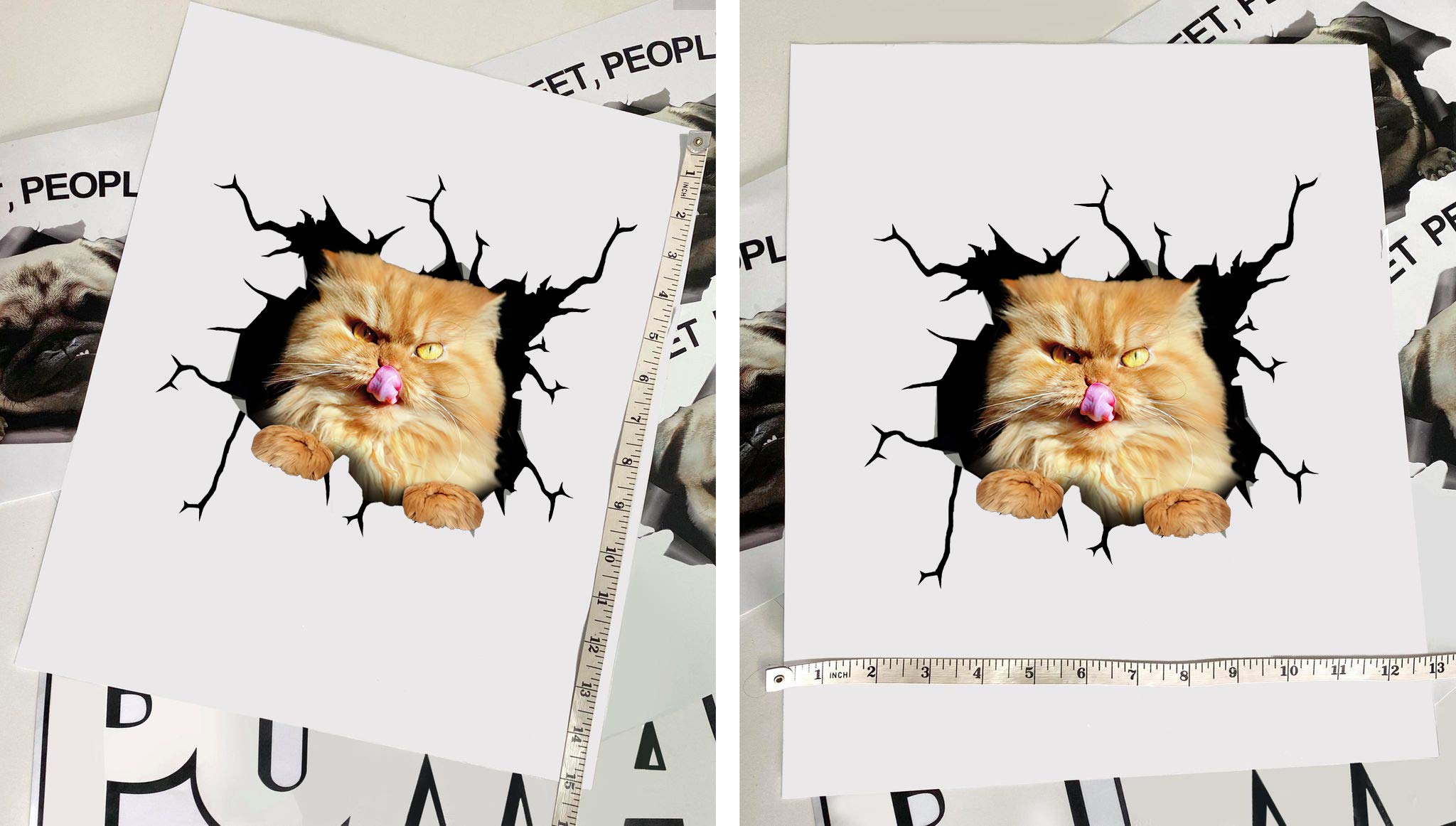Persian Cat Car Decals Pack of 2 - 12