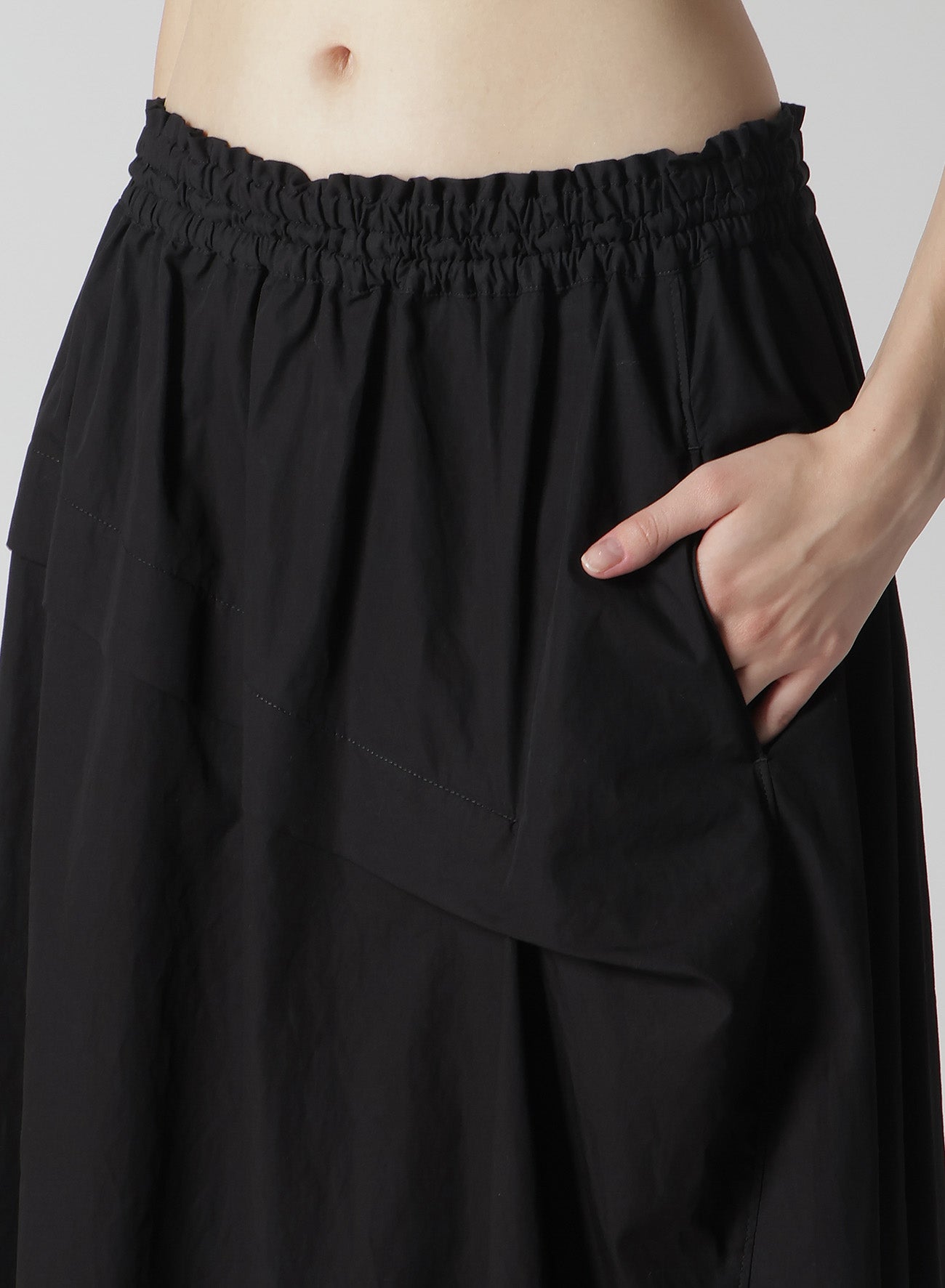 Women's Cotton Broadcloth Asymmetrical Skirt with Right Tuck - Breathable Summer Dress for Casual Outings & Beach Vacations