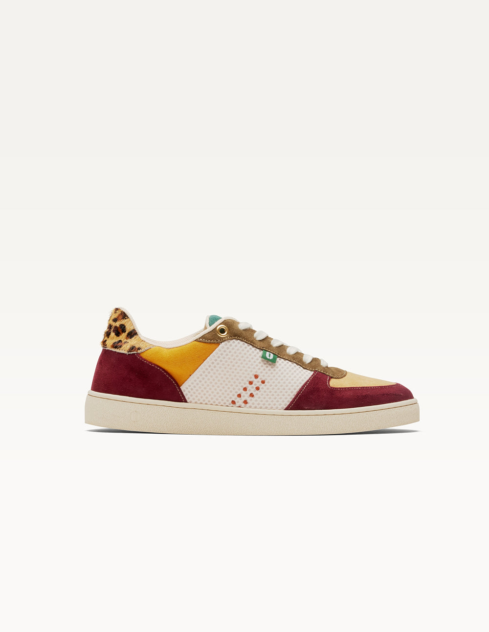 Marie Low Baskets - Bordeaux Beige Khaki | Stylish Casual Shoes for Women | Perfect for Everyday Wear, Shopping & Outings
