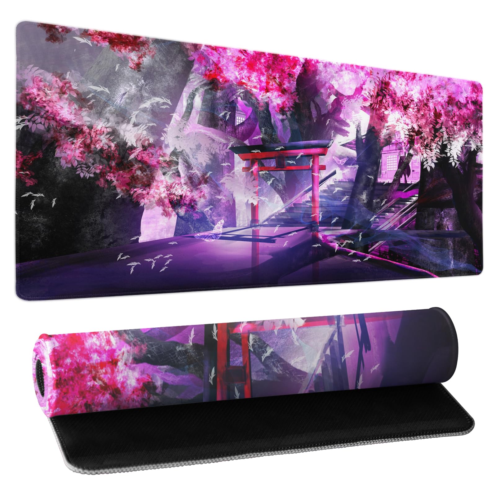 Cherry Blossom Gaming Mouse Pad - Large Non-Slip Desk Mat for PC & Office Use