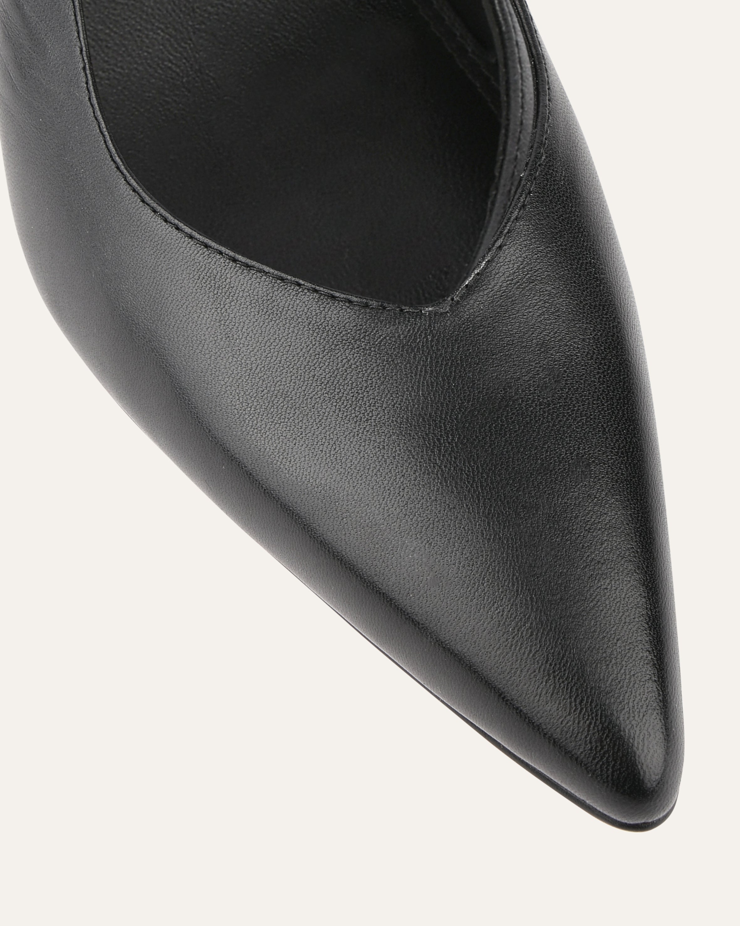 Julian Black Leather Mid Heels - Women's Comfortable Chunky Heel Shoes for Work, Office, and Party Wear