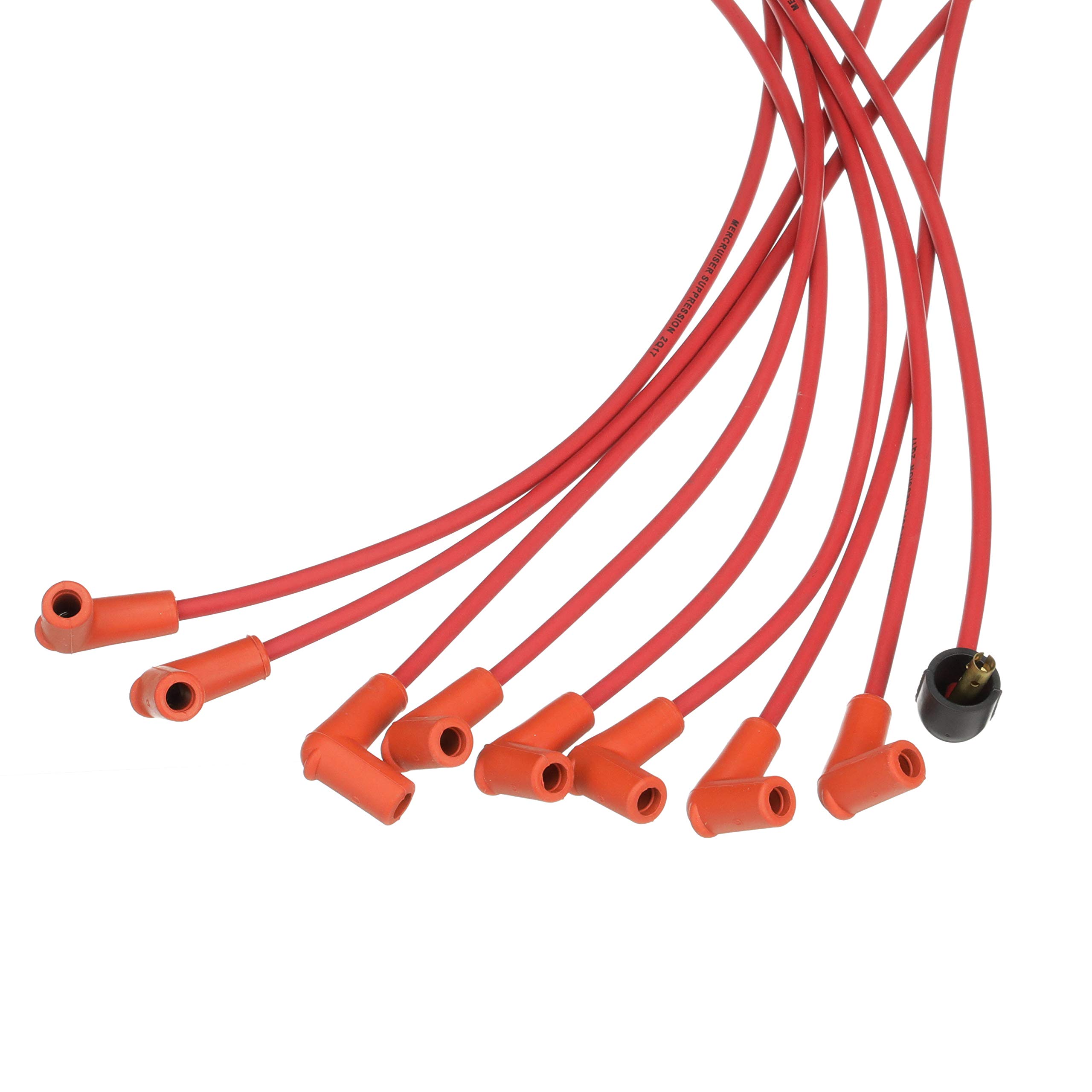 Quicksilver 816608Q80 Red High-Performance Spark Plug Wire Kit - Compatible with Marine & Automotive Engines for Smooth Ignition & Power Boost