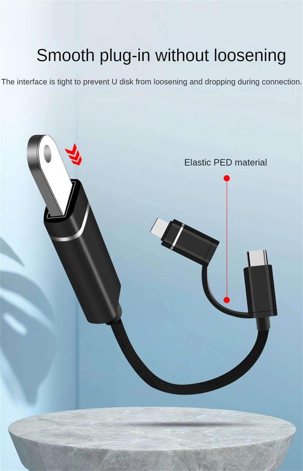 iPro 2-in-1 OTG USB Adapter for iPhone iPad MacBook - USB C & USB 3.0 Data Sync & Charging Cable - Perfect for File Transfer, Photo Backup, and Device Charging