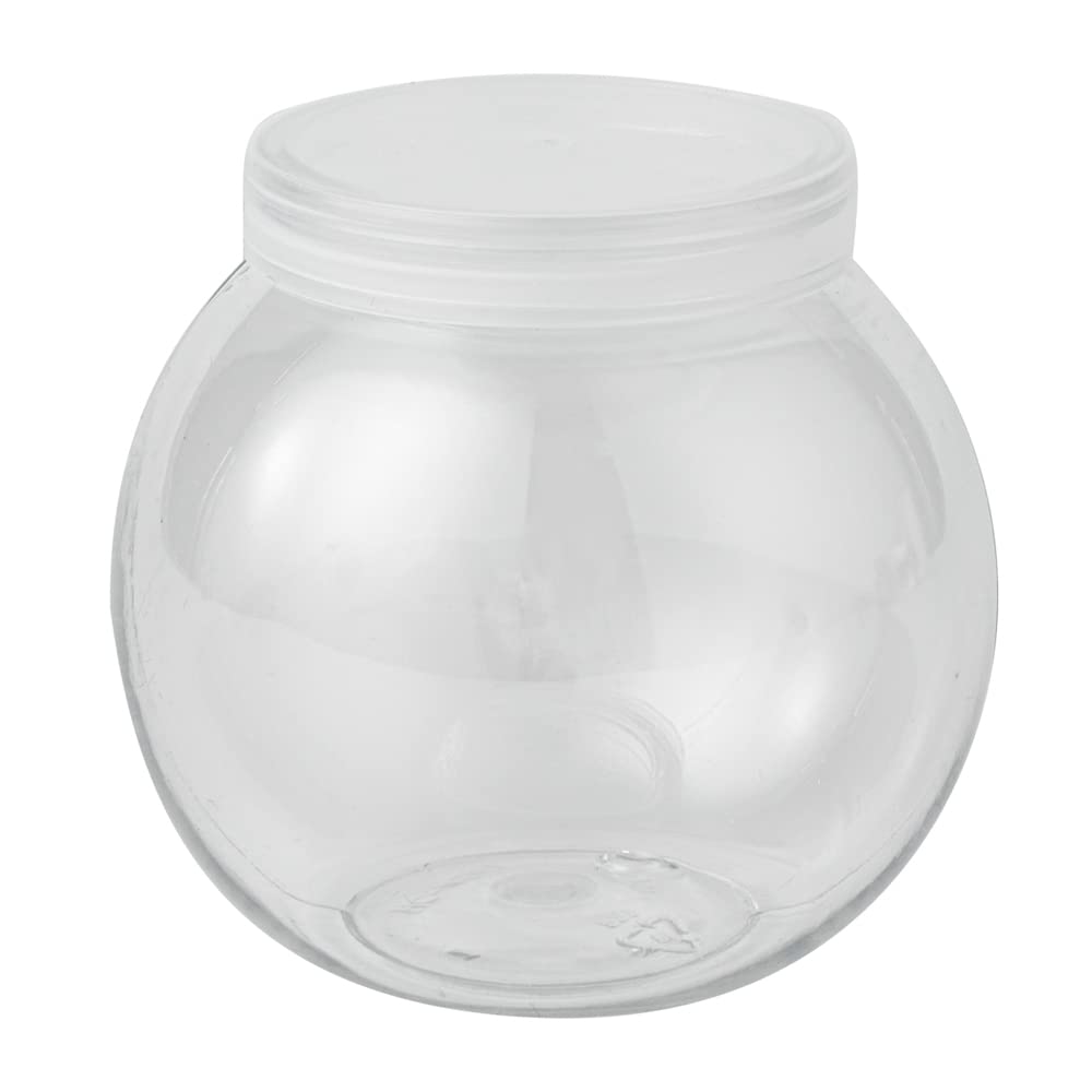 100-Pack 3oz Disposable Plastic Candy Jars with Snap-On Lids - Clear Bulbous Design for Yogurt, Parfait, Snacks, Spices & Desserts | Perfect for Party Favors, Wedding Decor, Candy Buffets & Small Food Storage