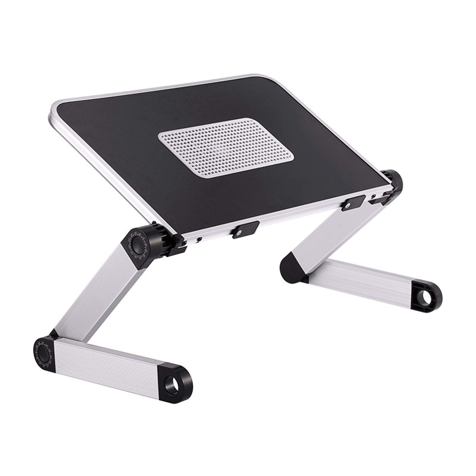Adjustable Portable Laptop Stand with Cooling Fans & Detachable Mouse Pad - Ergonomic Lap Desk for Work, Gaming & Bed Use - Perfect for Home Office, Dorm & Travel
