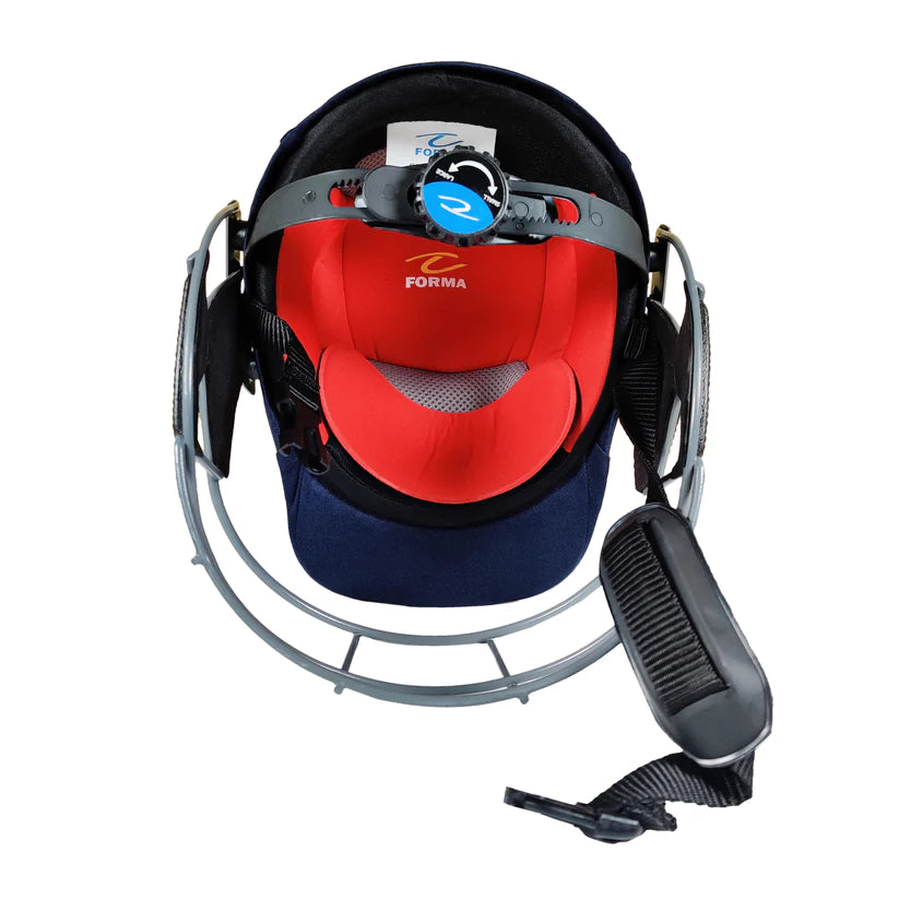 Forma Carbon X Lite Adult Cricket Helmet with Mild Steel Grill - Lightweight Protective Gear for Cricket Matches & Practice Sessions