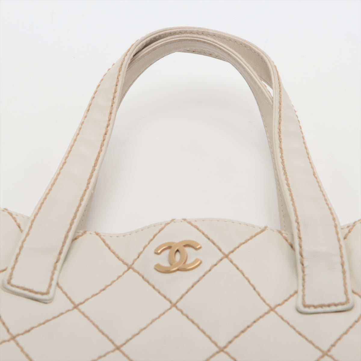 Chanel CC Logo Wild Stitch Leather Handbag White - Luxury Designer Crossbody Bag for Women | Perfect for Parties, Date Nights & Special Occasions