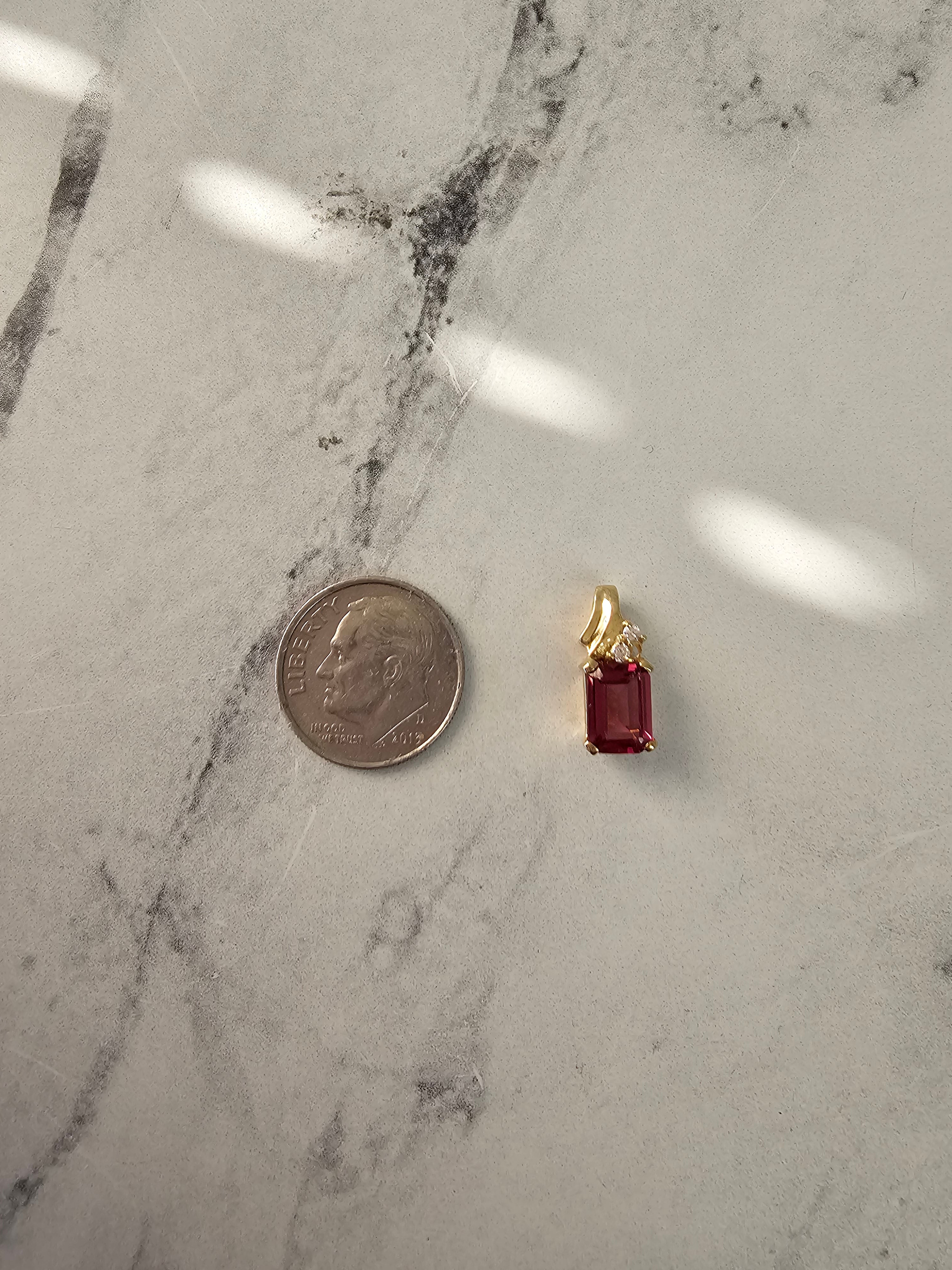 14k Yellow Gold Rhodolite Solitaire Necklace | Elegant Gemstone Jewelry for Women | Perfect for Weddings, Anniversaries & Special Occasions