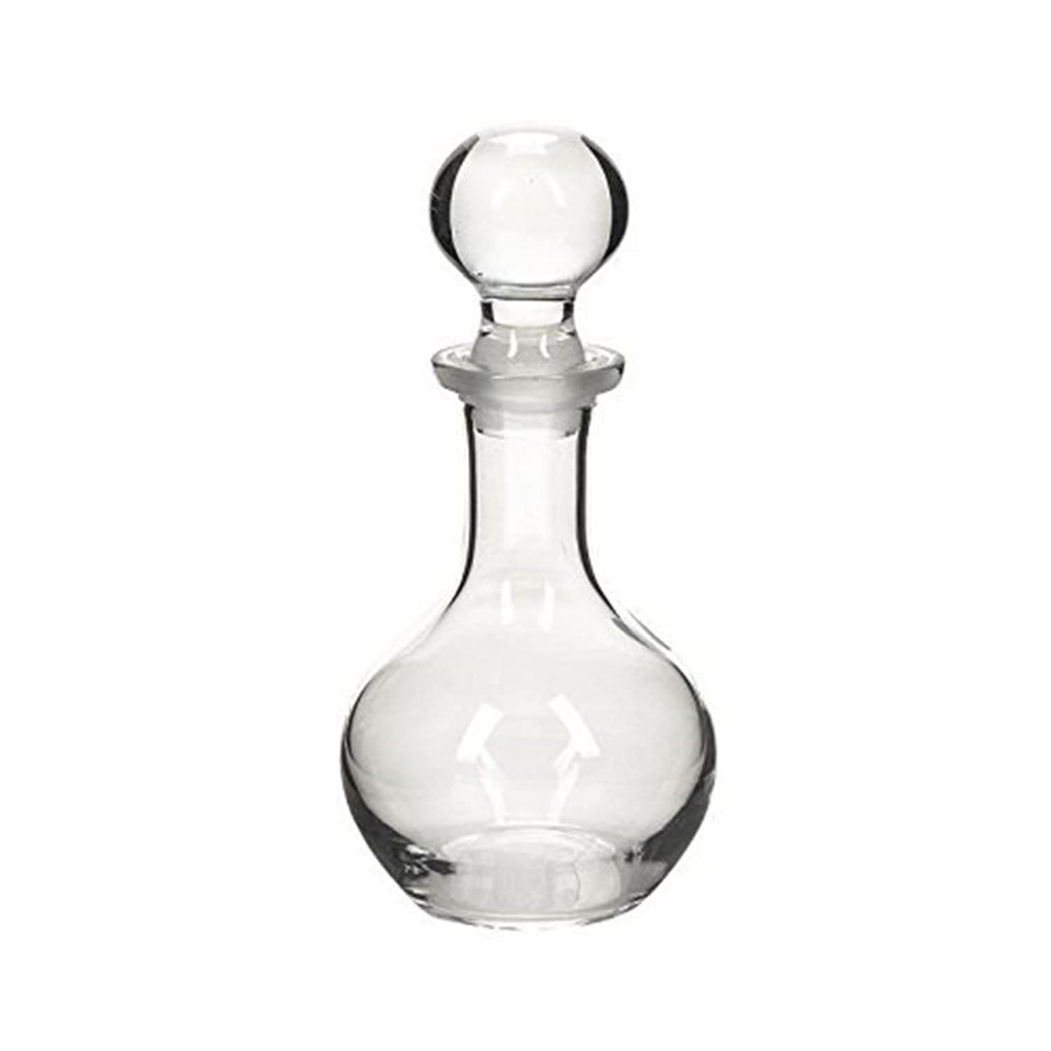 Elegant Modern Crystal Cut Glass Decanter - 8 oz Whiskey Decanter with Stopper for Bourbon, Scotch & Wine - Perfect for Home Bars, Dinner Parties & Wedding Gifts