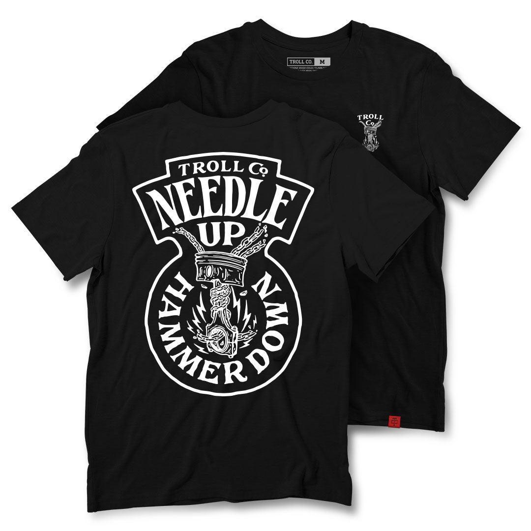 Hammer Down T-Shirt for Men - Soft Cotton Black Tee - Casual Streetwear & Gym Workout Shirt