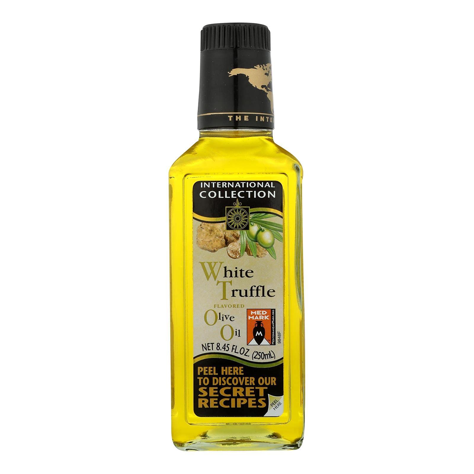Premium White Truffle Infused Olive Oil - 8.45 fl oz (6-Pack) | Gourmet Cooking Oil for Pasta, Risotto & Salad Dressing | Imported Italian Truffle Oil for Professional Chefs & Home Cooking