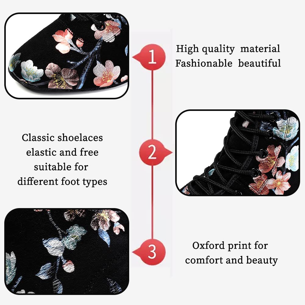AOQUNFS Women's Latin Dance Shoes - Professional Ballroom Salsa Shoes with Lace-Up Design for Practice & Performance | Perfect for Salsa, Tango, Bachata & Dance Competitions