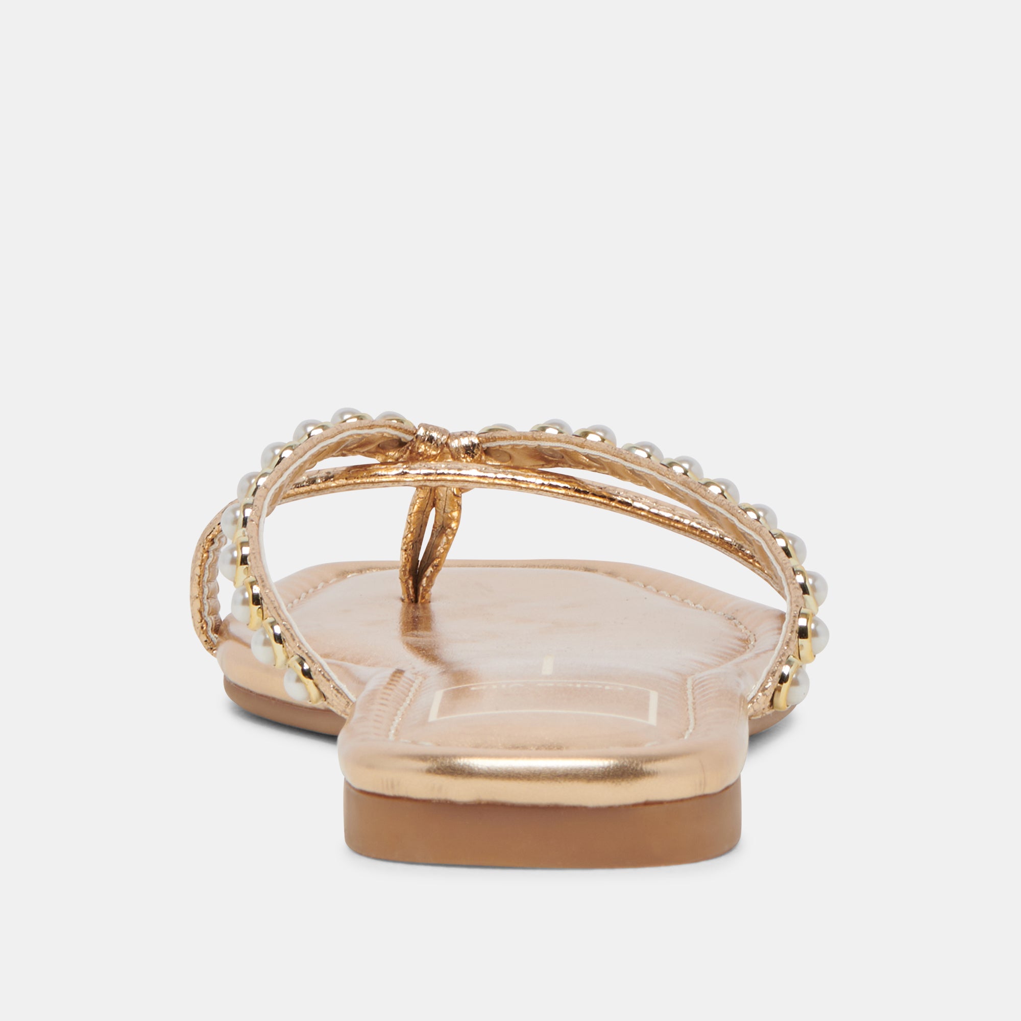 LUCCA Pearl Sandals for Women - Elegant Gold Pearl Embellished Summer Sandals | Perfect for Beach, Wedding, and Casual Outings