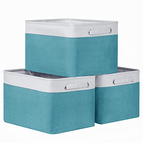 White&Teal-Cloth Handles