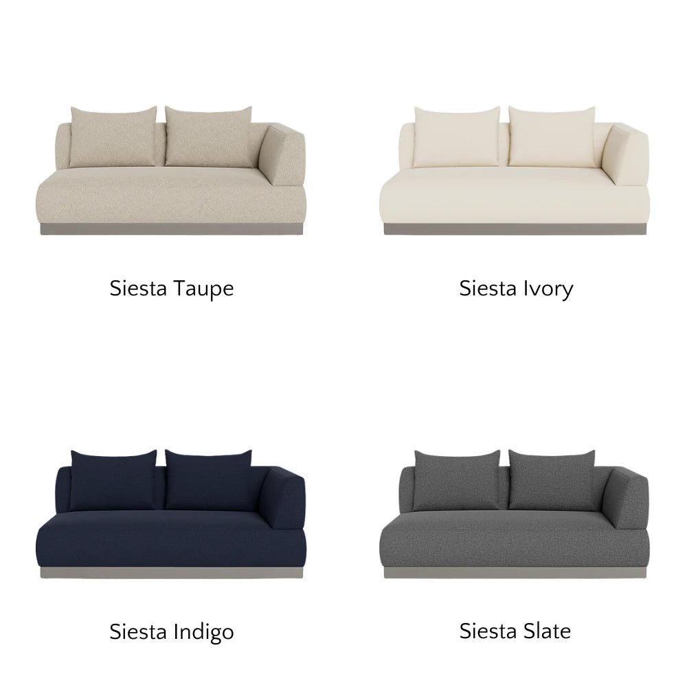 Amalfi 2-Seat Right Arm Outdoor Sectional Sofa - Patio Furniture for Backyard, Poolside & Garden Relaxation