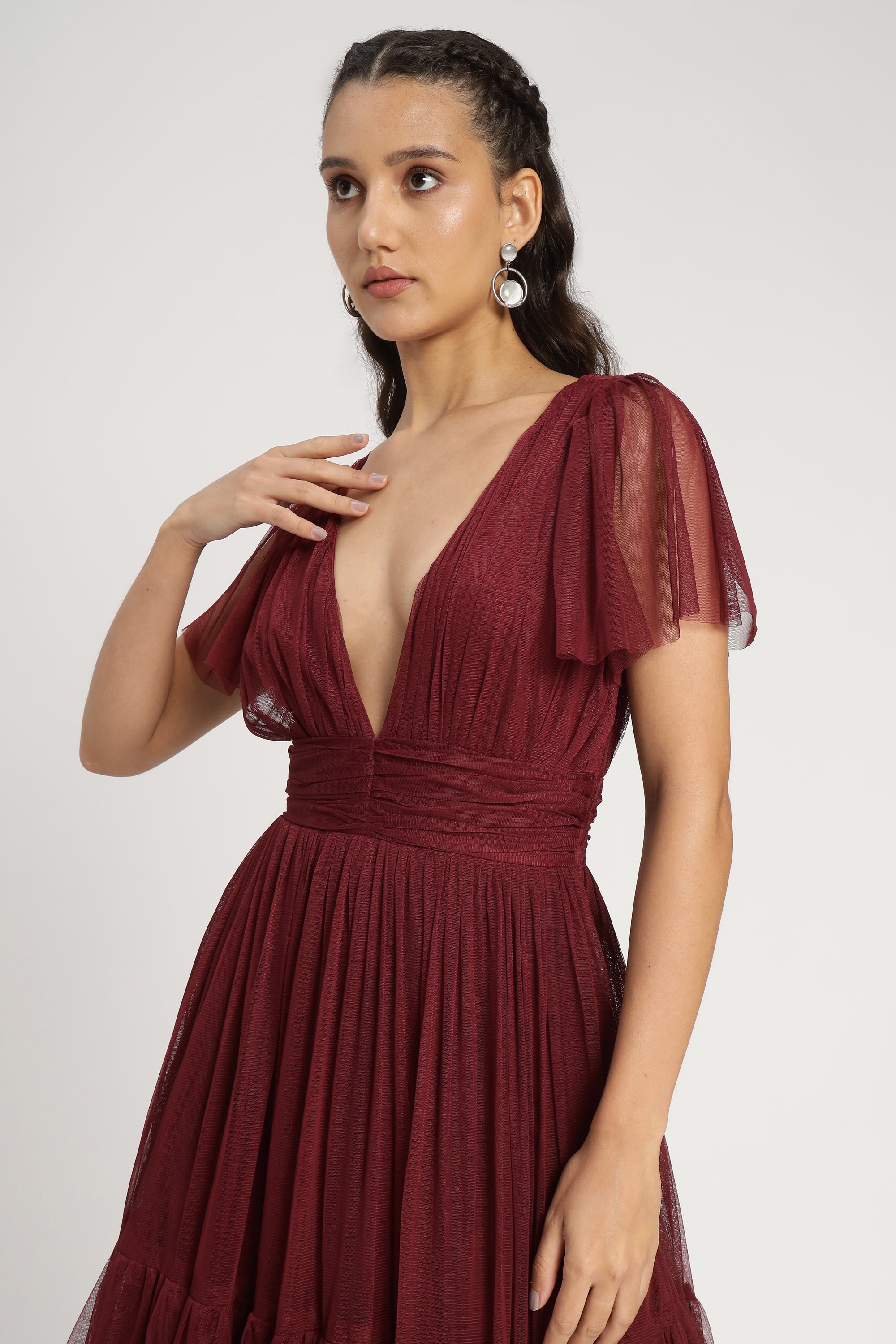 Elegant Madison Burgundy Bridesmaid Dress - A-Line Floor-Length Formal Gown for Weddings, Prom & Special Occasions