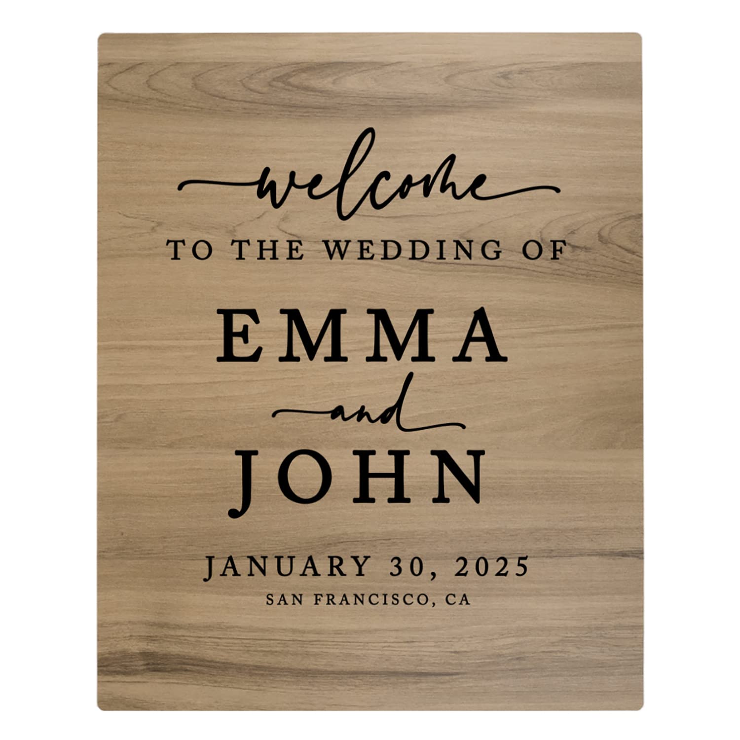 Custom Rustic Wedding Welcome Sign - 16