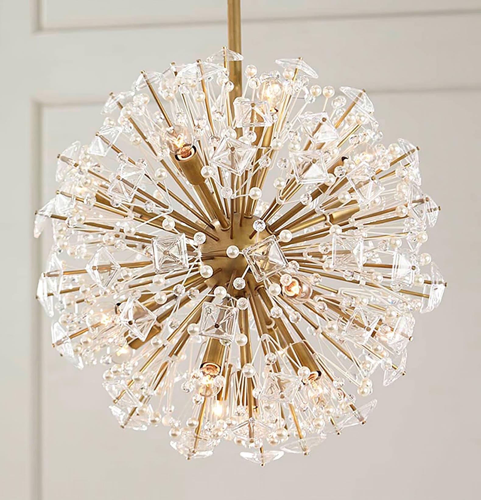 Dickinson Chandelier - Elegant Crystal Ceiling Light Fixture for Dining Room, Living Room & Bedroom | Modern Home Lighting Decor