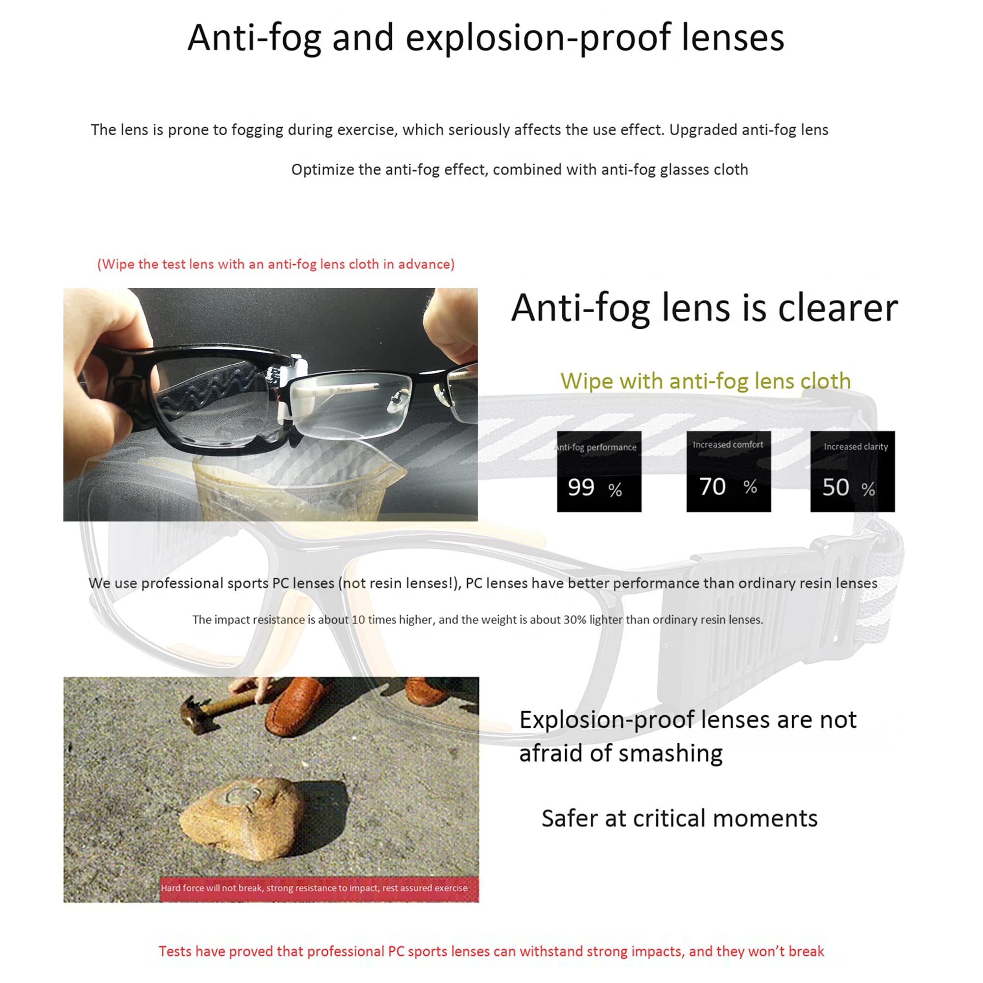 Basketball Dribbling Glasses - Sports Protective Eyewear Goggles for Men & Women - Perfect for Training, Games & Outdoor Sports
